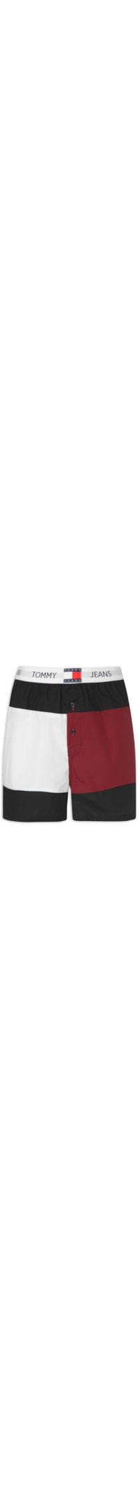 Cueca Woven Boxer Color Block - Preto