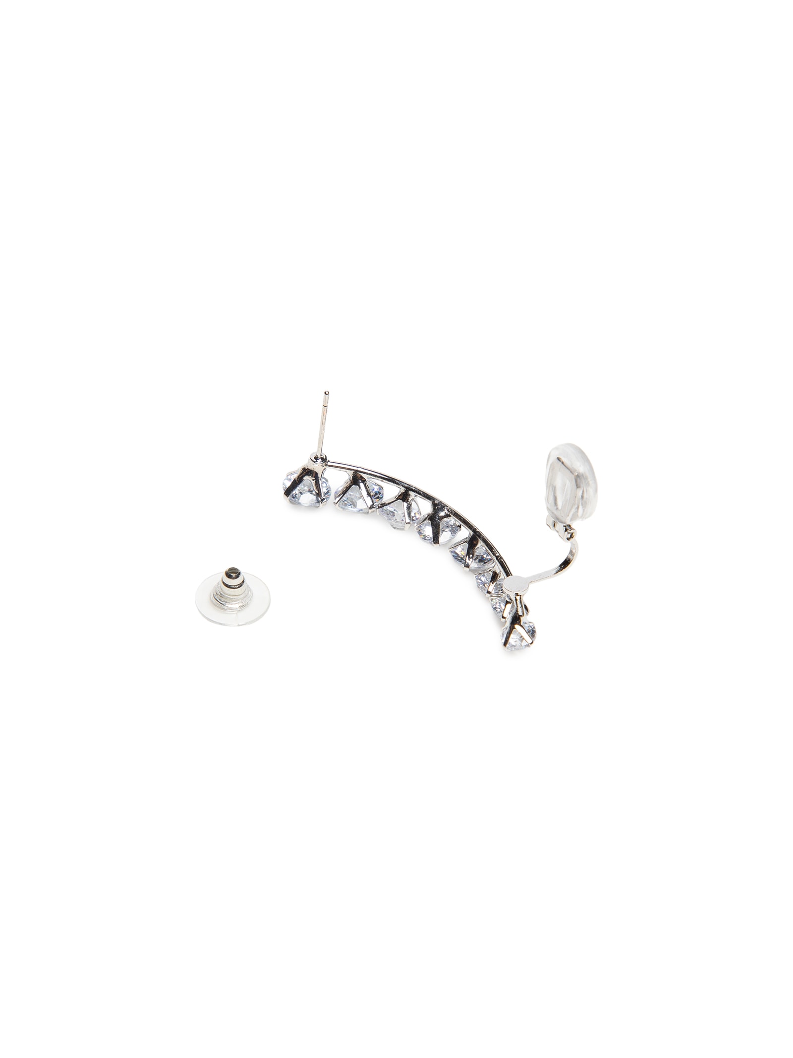 Earcuff Feminino Zircônia Prateado Market 33