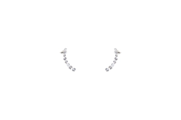 Earcuff Feminino Zircônia - Prateado