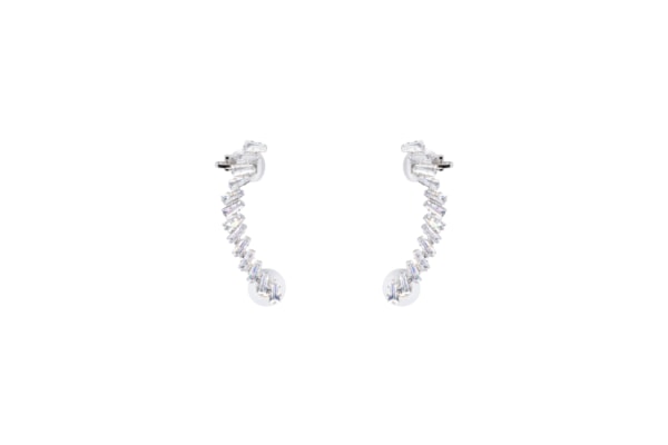 Earcuff Feminino Zircônia - Prateado