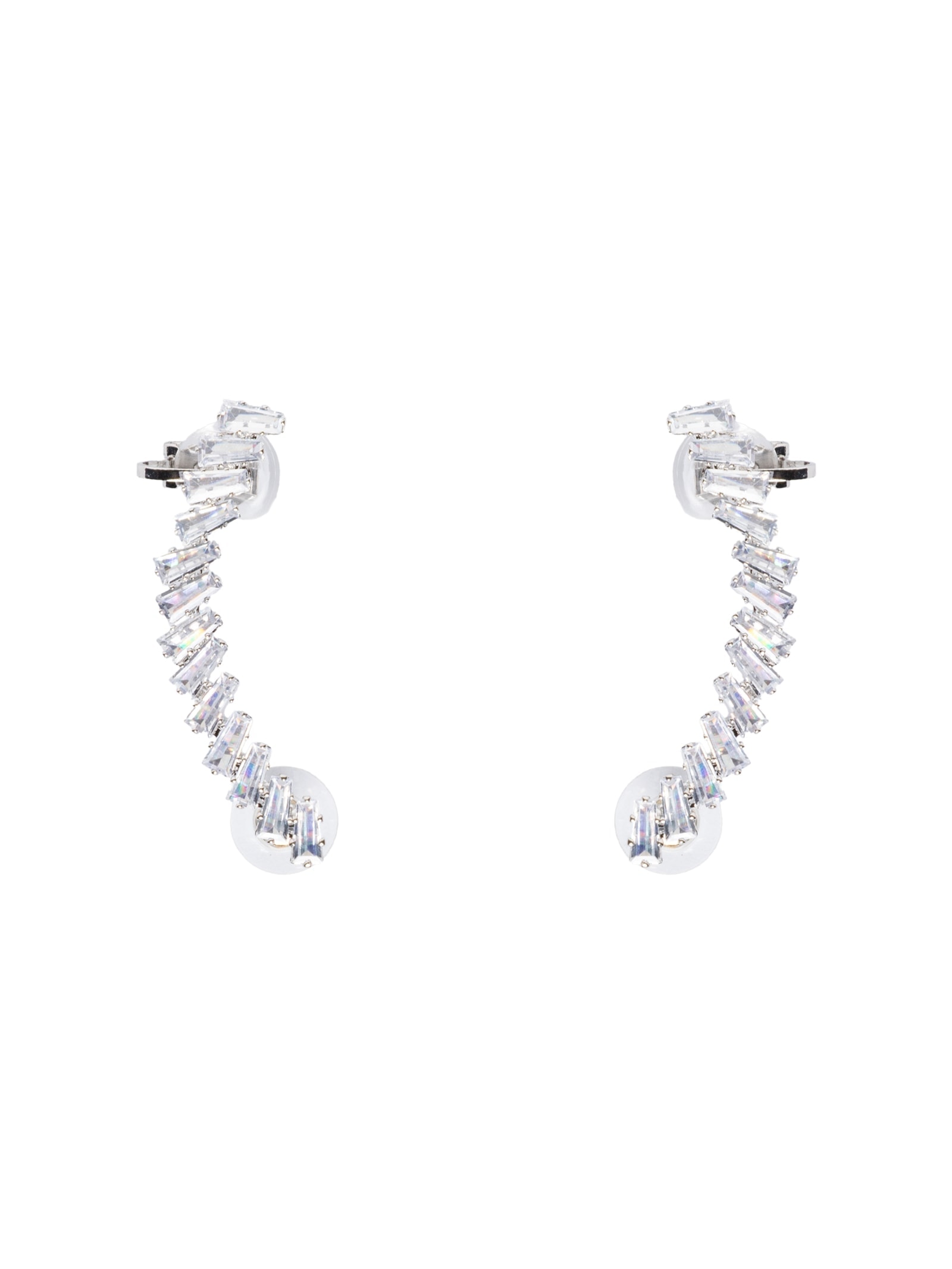 Earcuff Feminino Zircônia Prateado Market 33
