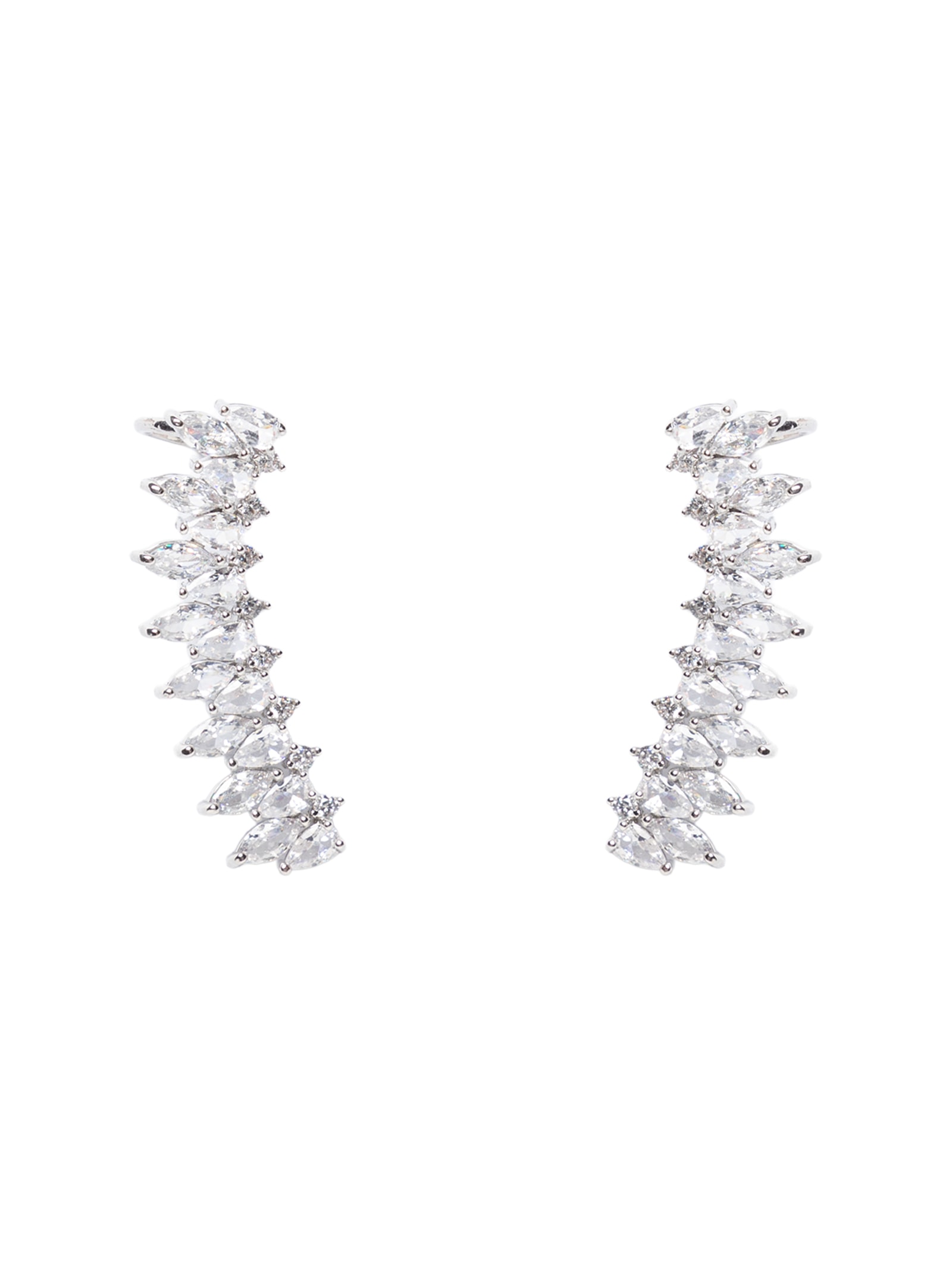 Earcuff Feminino Zircônia Prateado Market 33