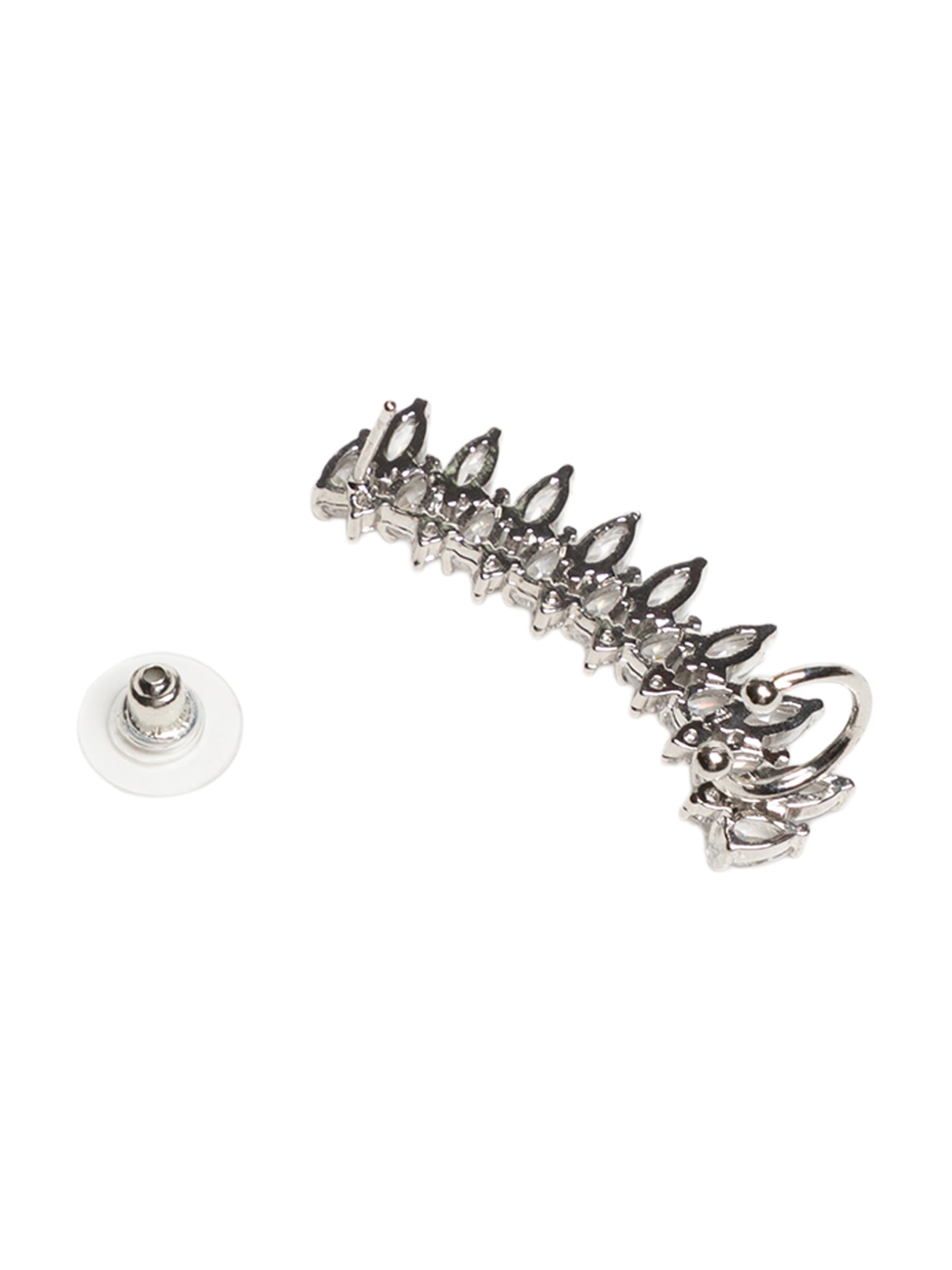 Earcuff Feminino Zircônia Prateado Market 33