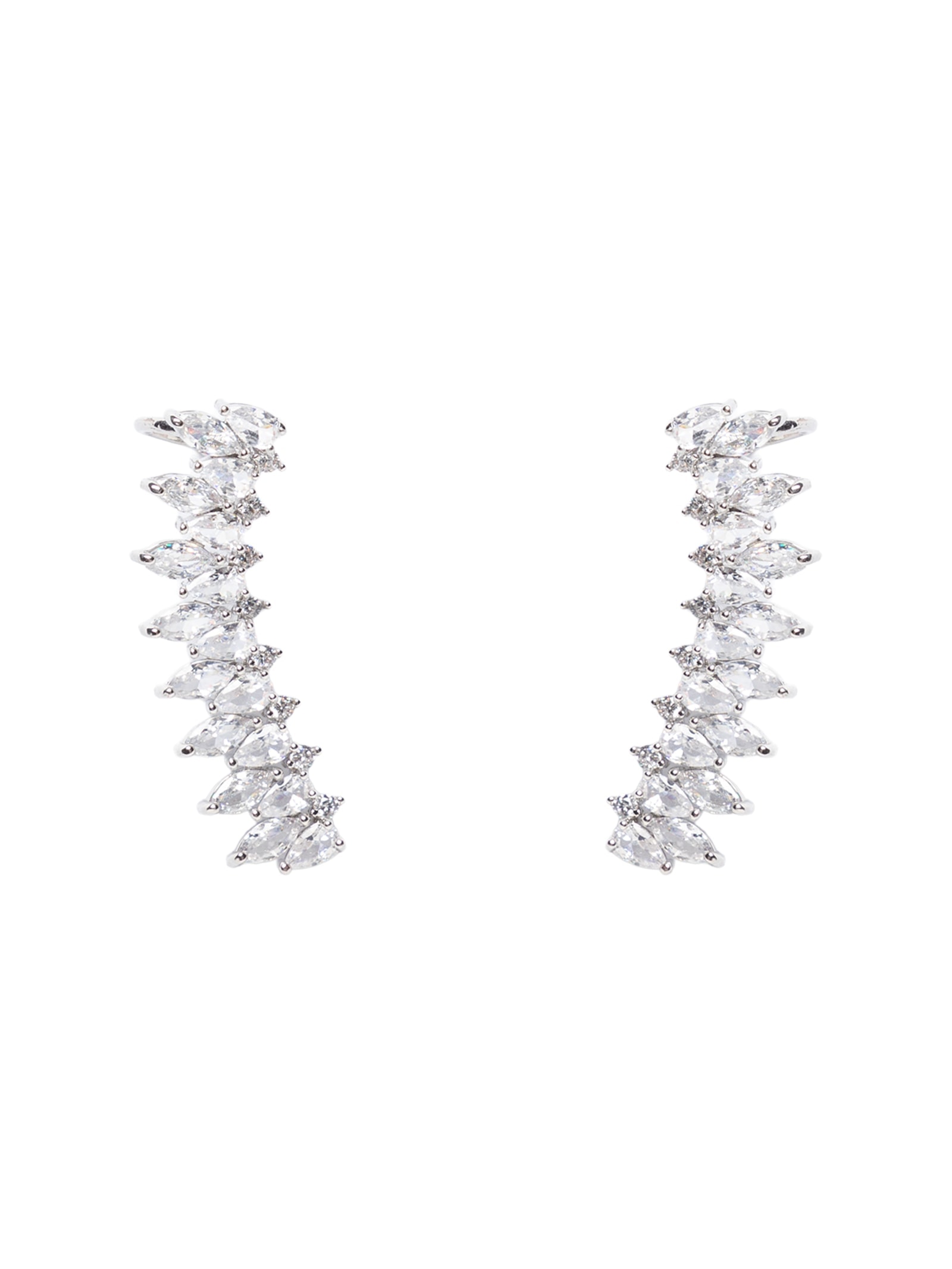 Earcuff Feminino Zircônia Prateado Market 33