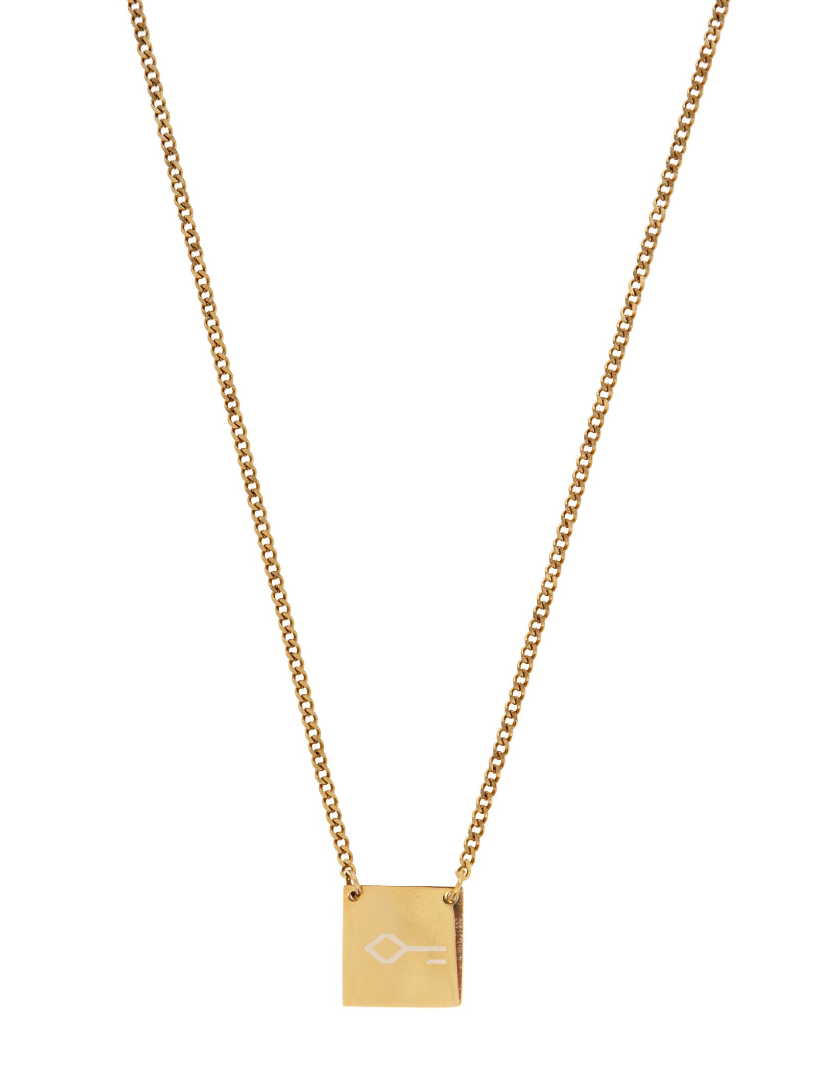 Escapulário Masculino Deville de Corrente em Aço Dourado Key Design