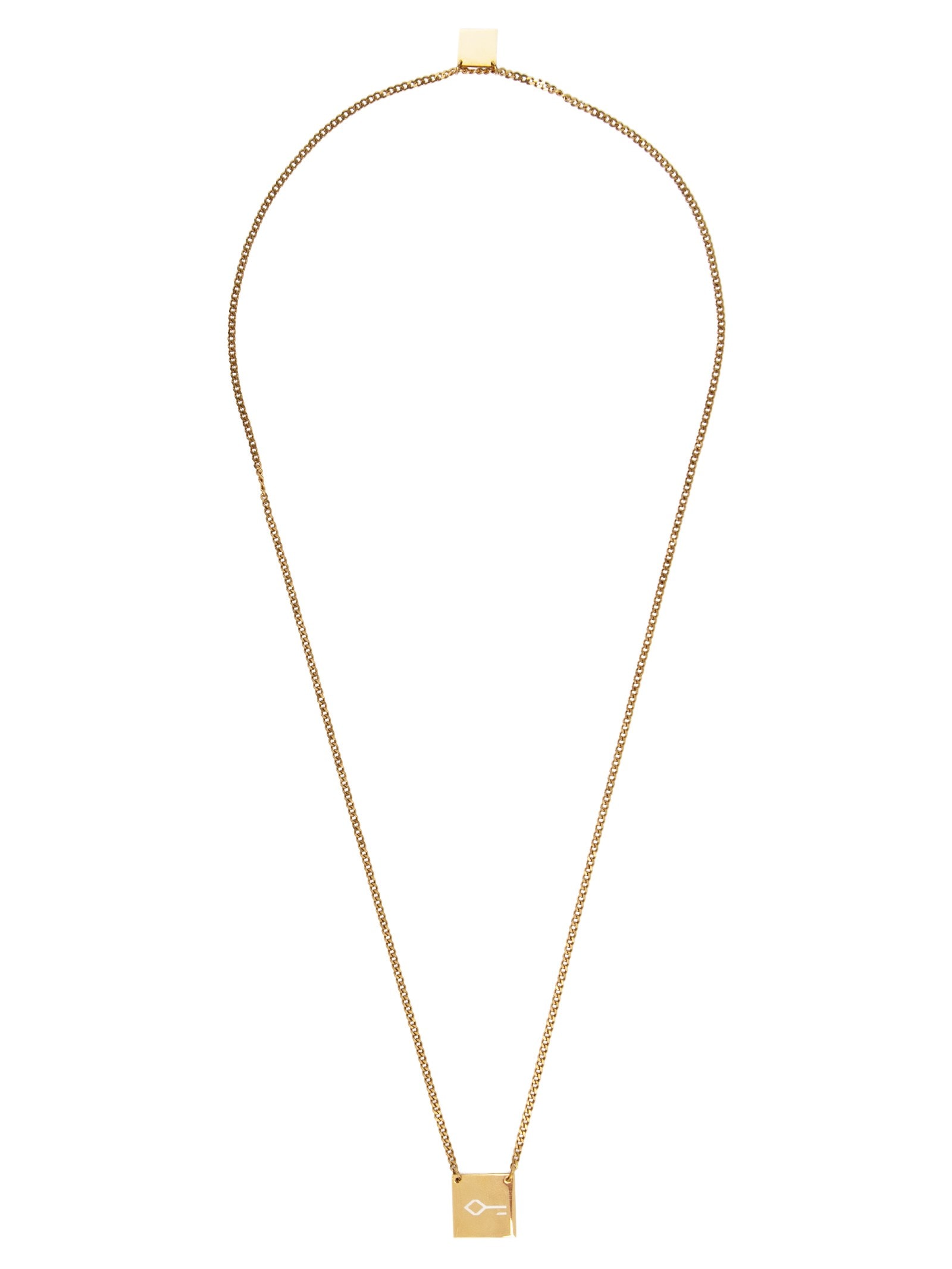 Escapulário Masculino Deville de Corrente em Aço Dourado Key Design