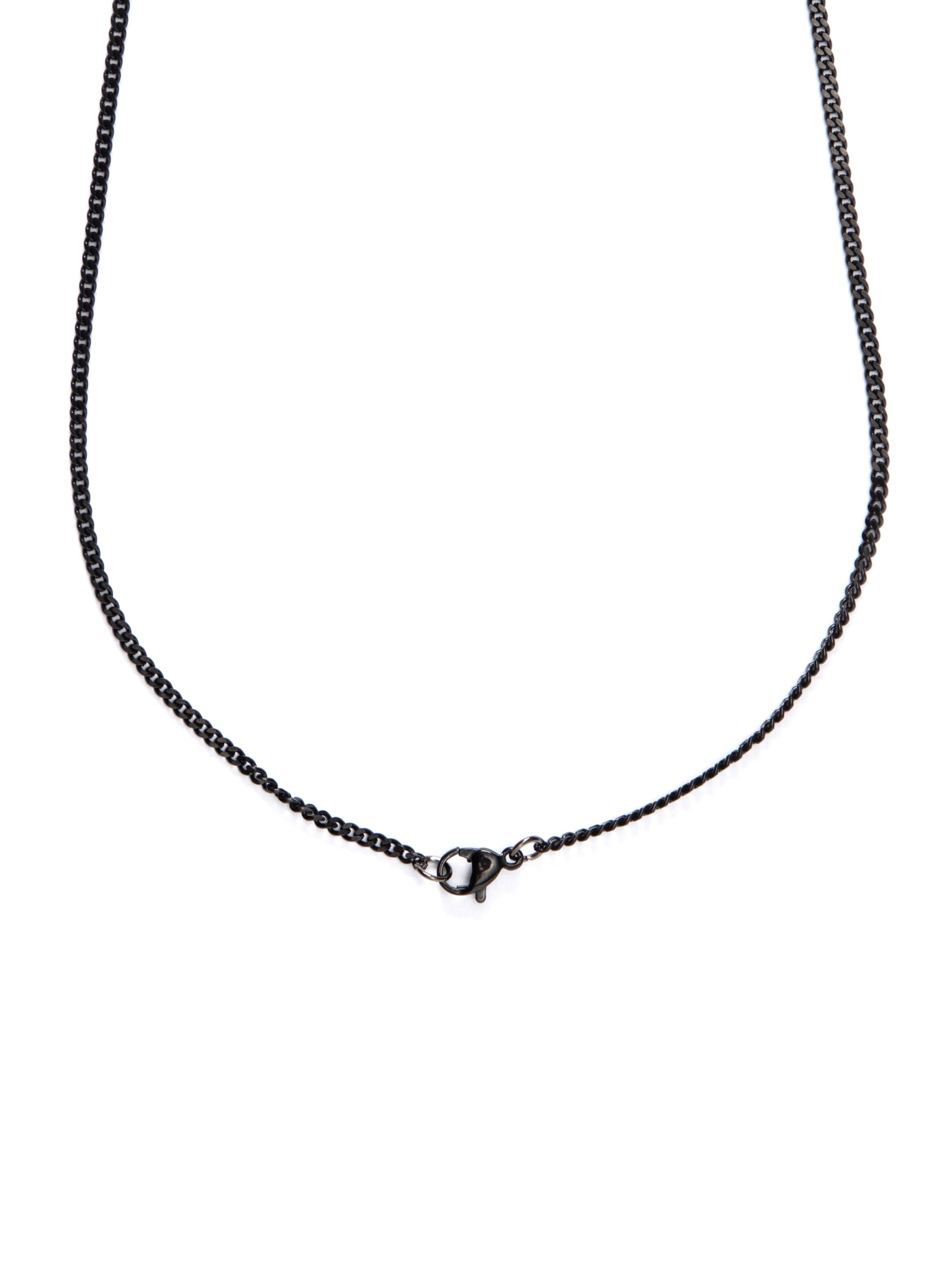 Escapulário Masculino James de Corrente em Aço Ônix  Preto Key Design