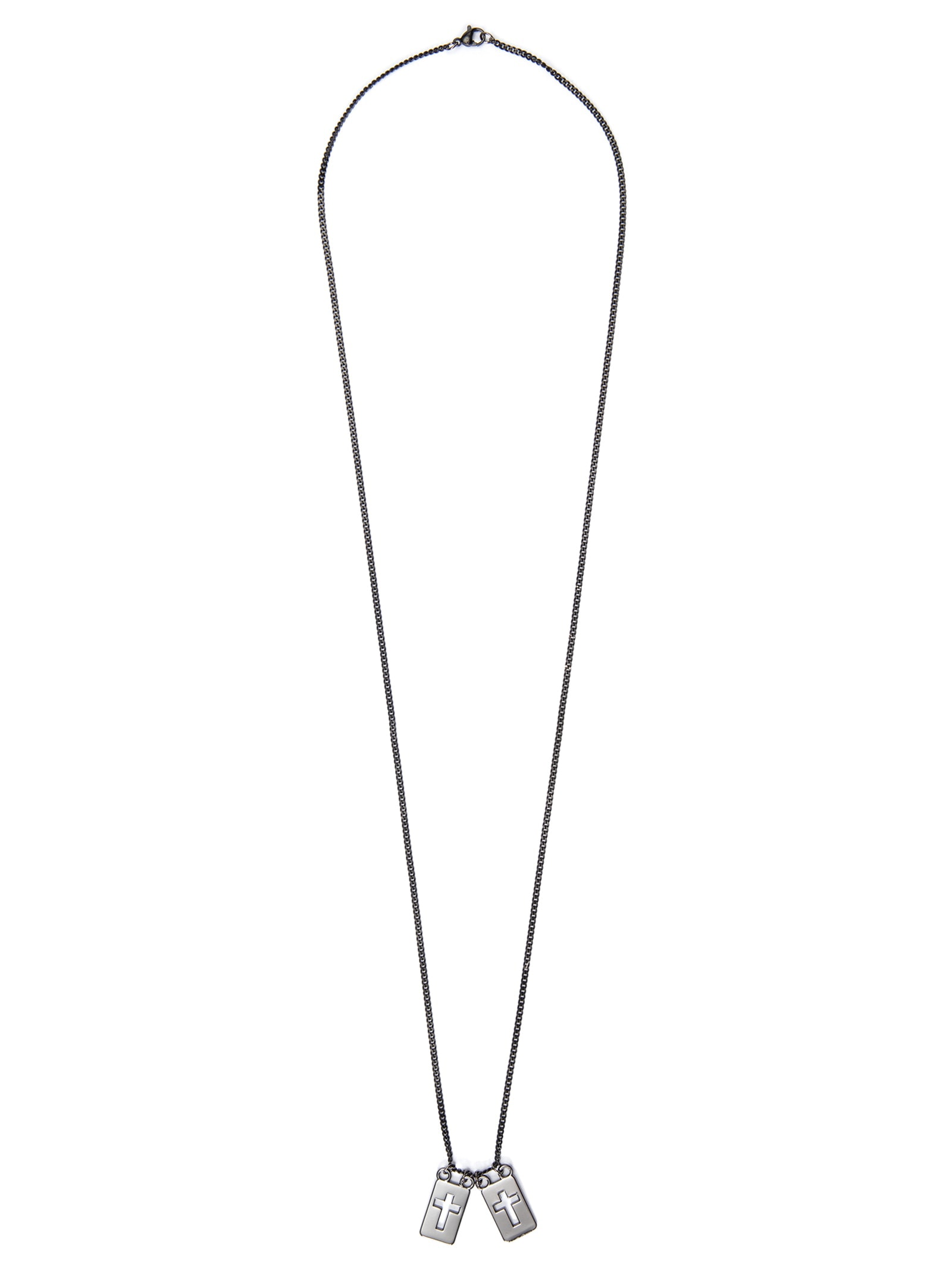 Escapulário Masculino James de Corrente em Aço Ônix  Preto Key Design