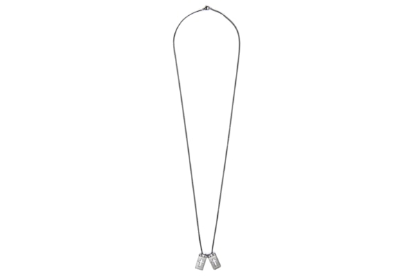 Escapulário Masculino James de Corrente em Aço Ônix  - Preto