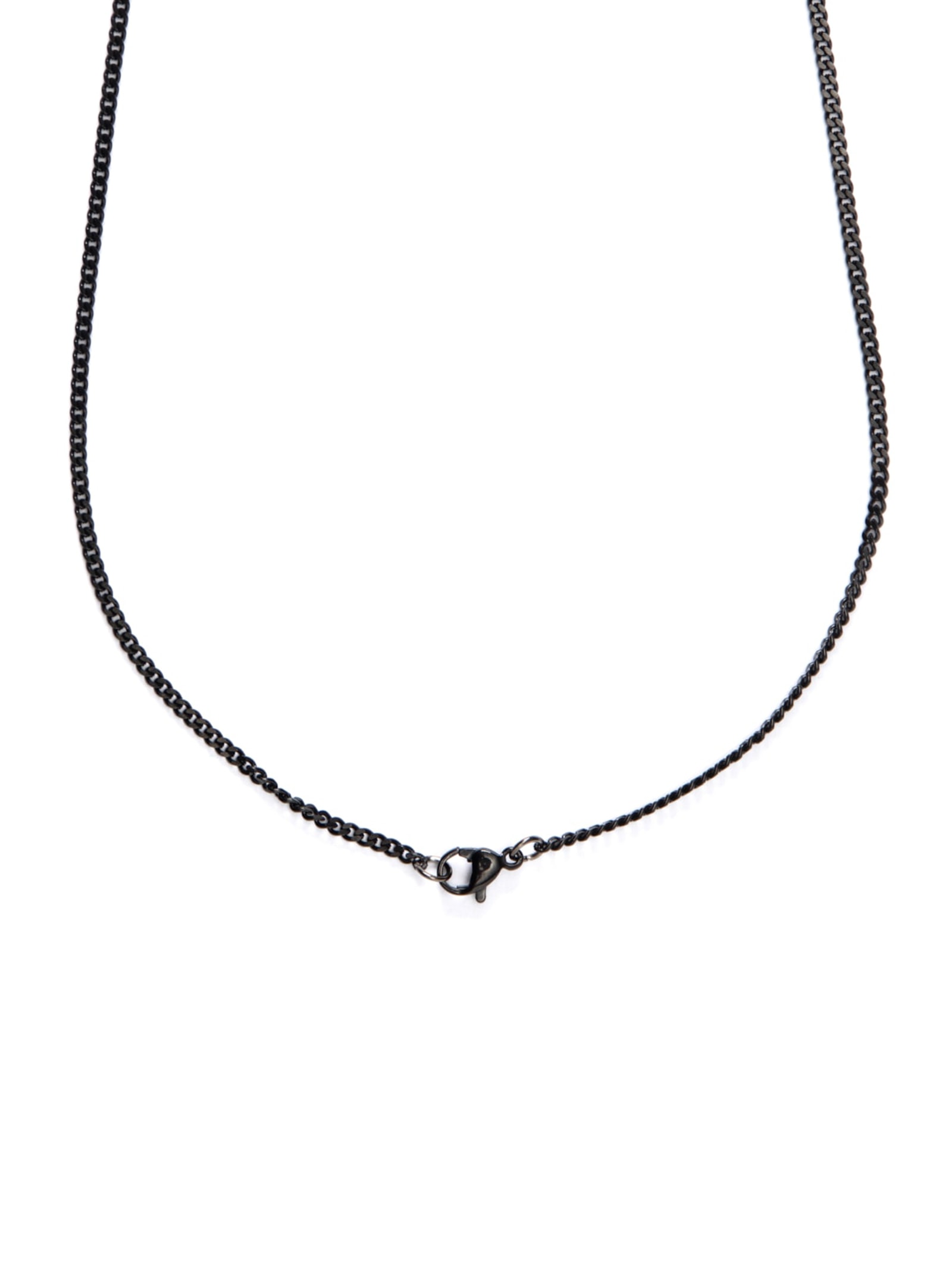 Escapulário Masculino James de Corrente em Aço Ônix  Preto Key Design