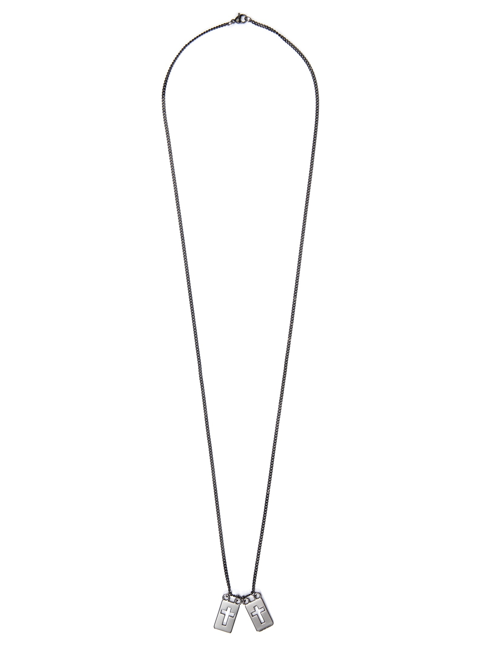 Escapulário Masculino James de Corrente em Aço Ônix  Preto Key Design