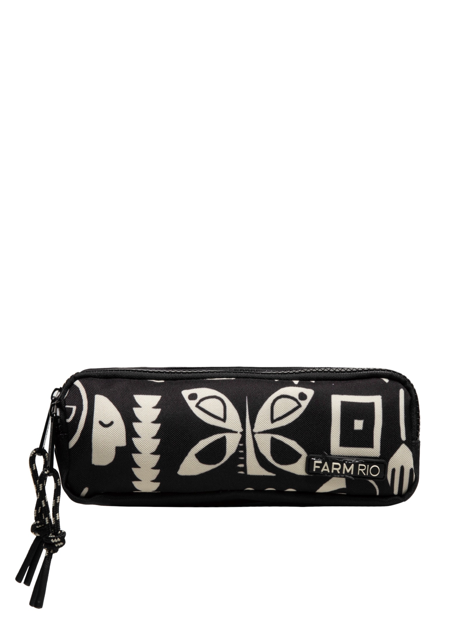Estojo Feminino Astral Lenço Tropicano Preto Farm Etc