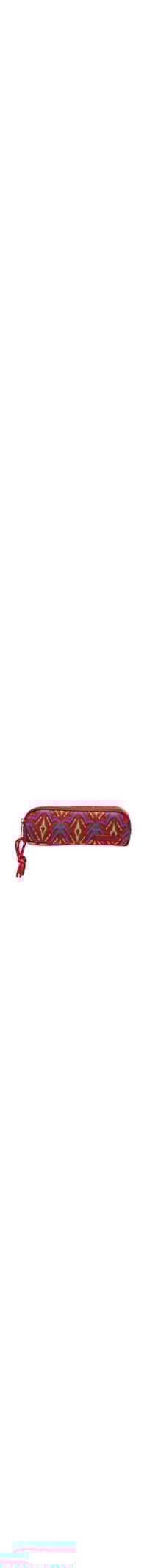 Estojo Feminino Astral Pássaro Summer Ikat - Vermelho