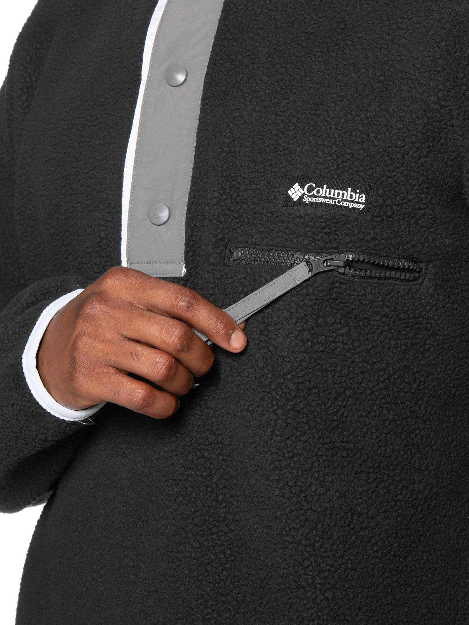 Fleece Masculino Helvetia com Botão – Preto Columbia