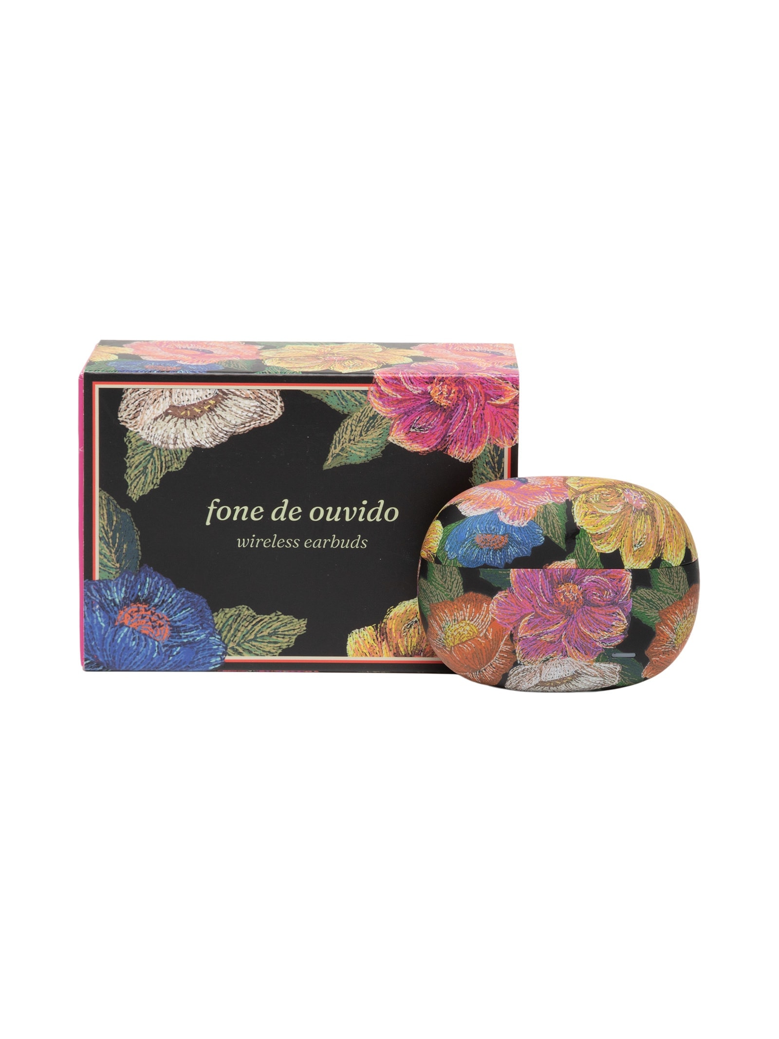 Fone Sem Fio Floral Paraíso – Preto Farm Etc