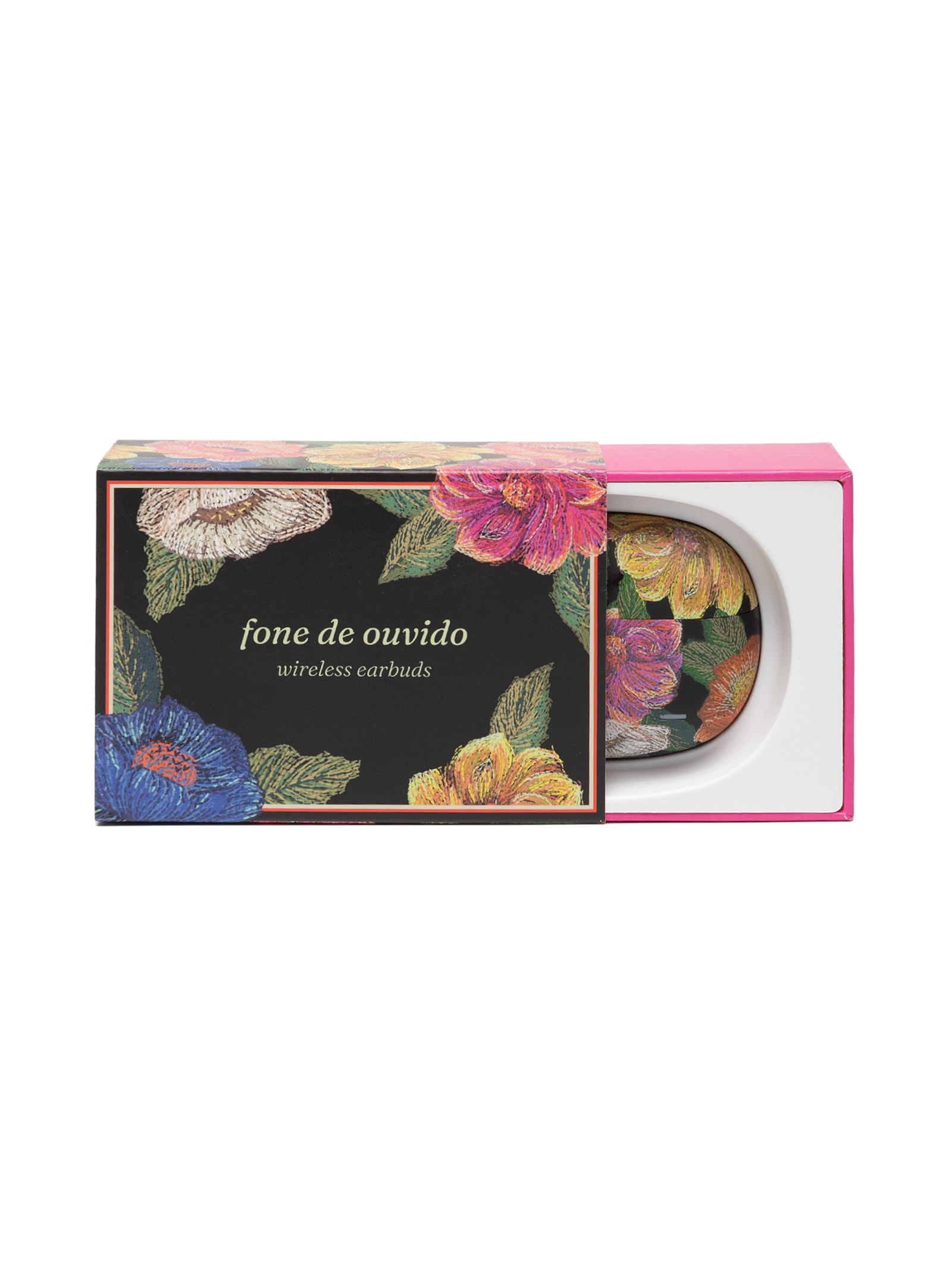 Fone Sem Fio Floral Paraíso – Preto Farm Etc