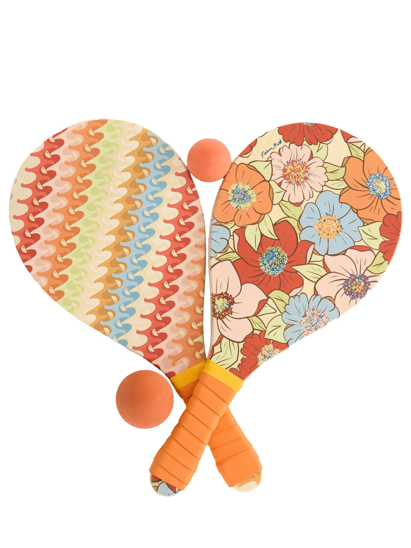 Frescobol Floral Carolina Laranja Farm Etc