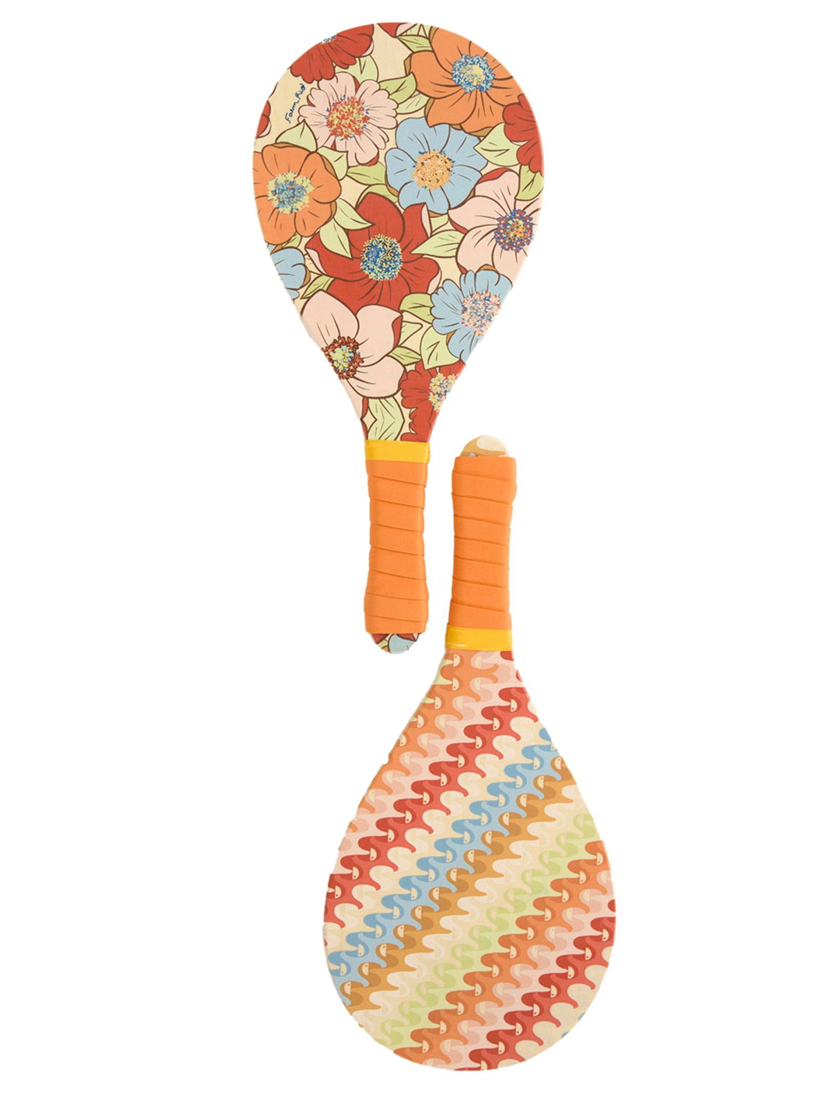 Frescobol Floral Carolina Laranja Farm Etc