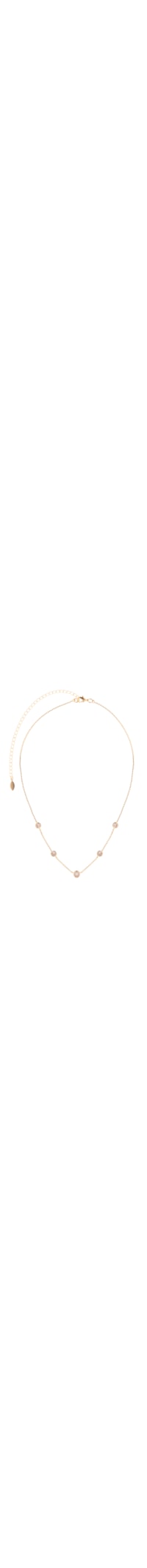 Gargantilha Feminina 5 Pontos de Luz Veneziana - Dourada