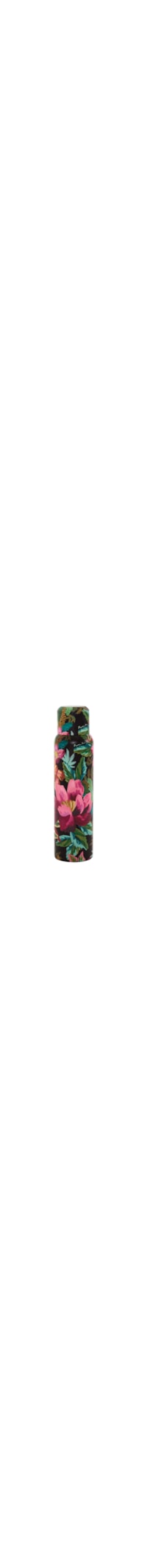 Garrafa de Café Feminina Painted Flowers - Preto