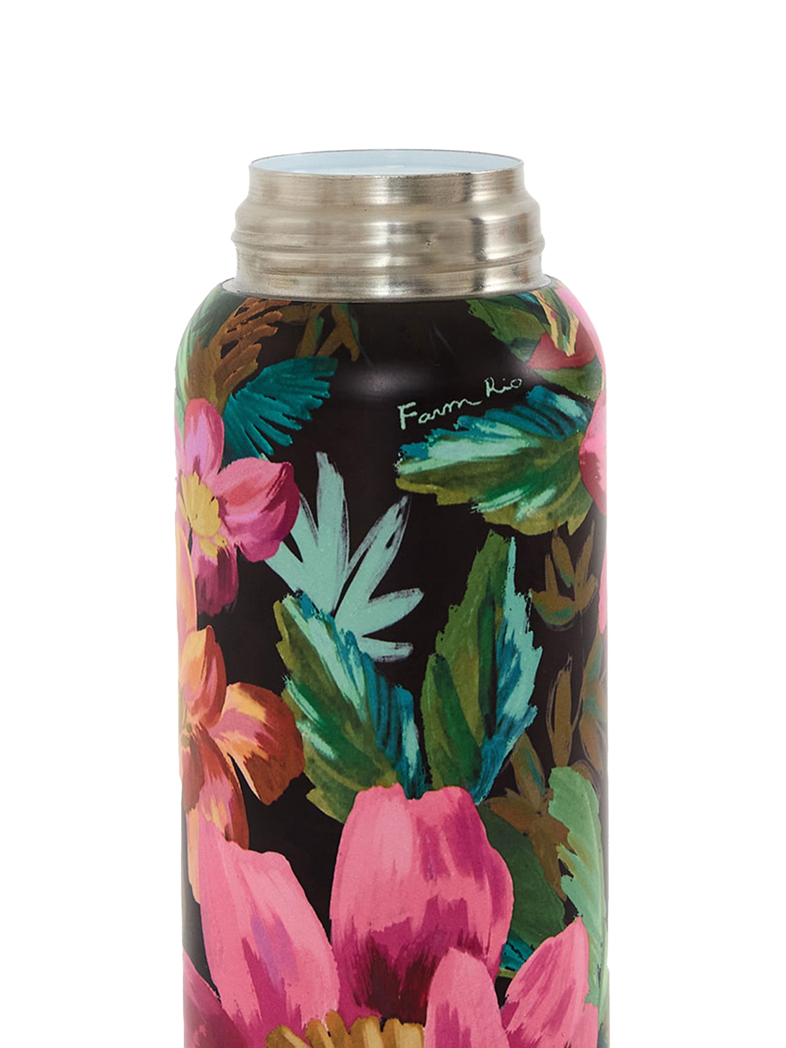 Garrafa de Café Feminina Painted Flowers Preto Farm Etc