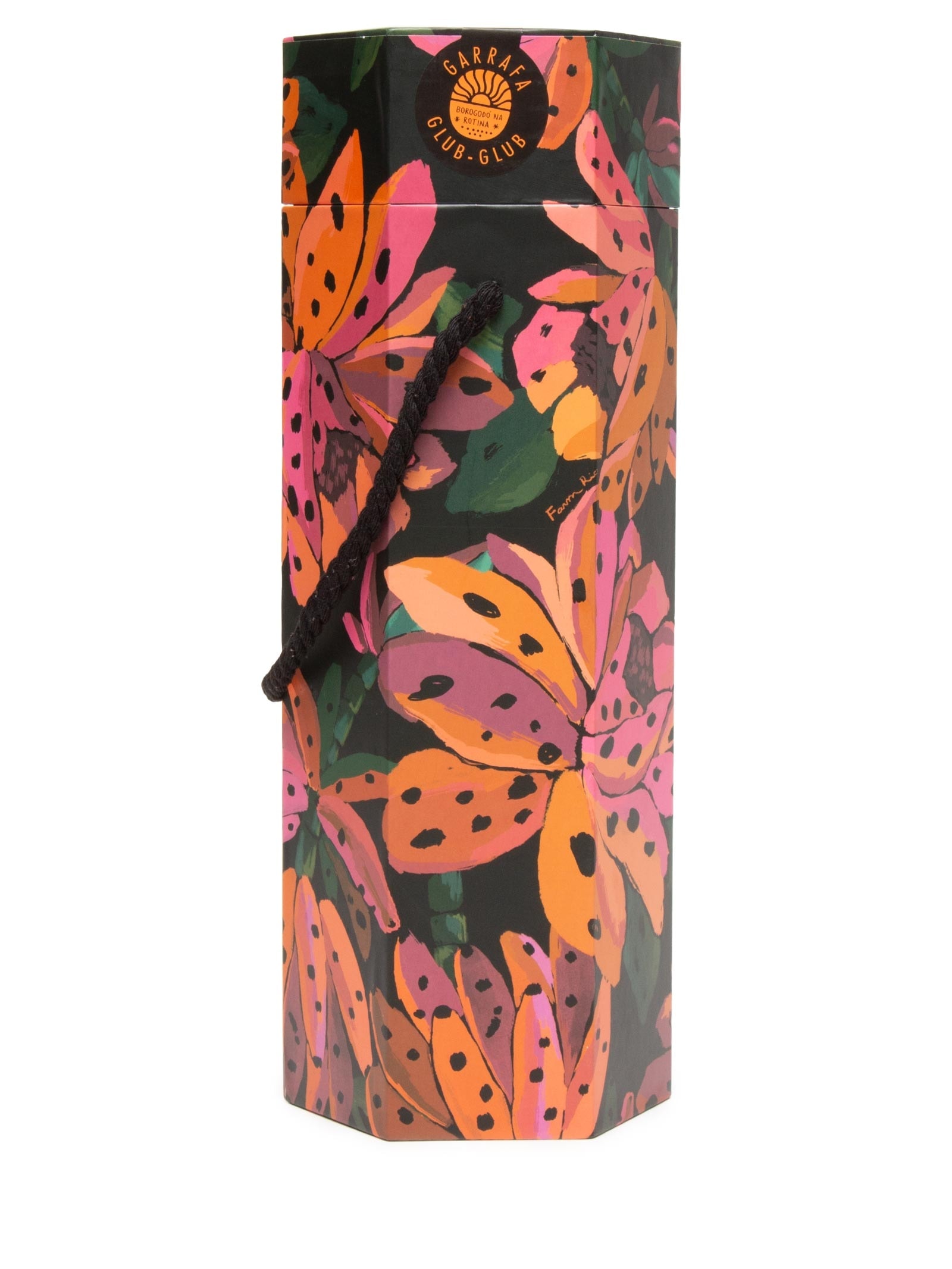 Garrafa Glub Glub 1L Flor De Banana Rosa Farm Etc