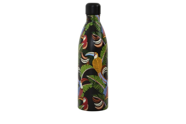 Garrafa Glub Glub 1L Folhagens - Preto