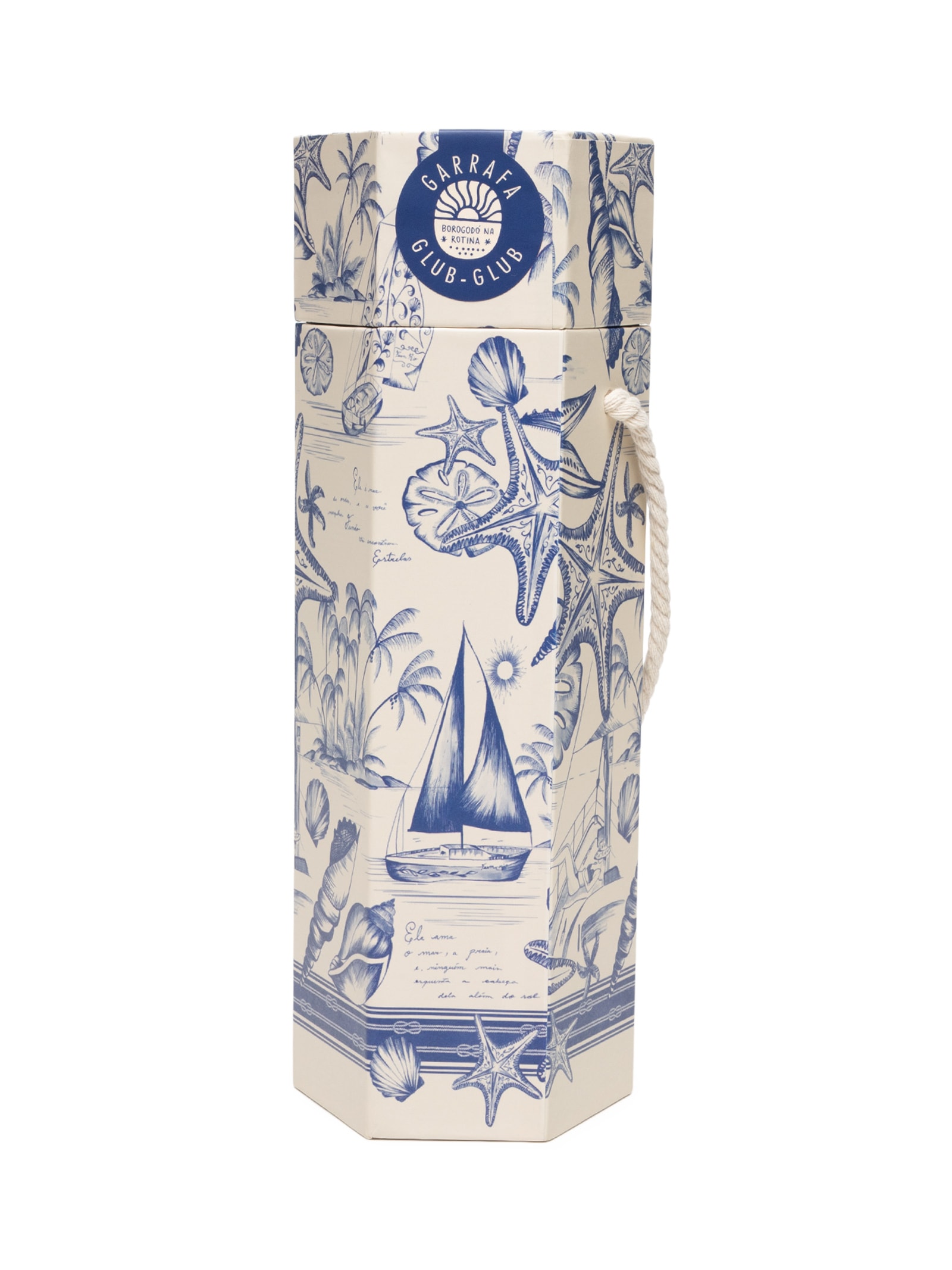 Garrafa Glub Glub 500ML Aventureiro Azul Farm Etc