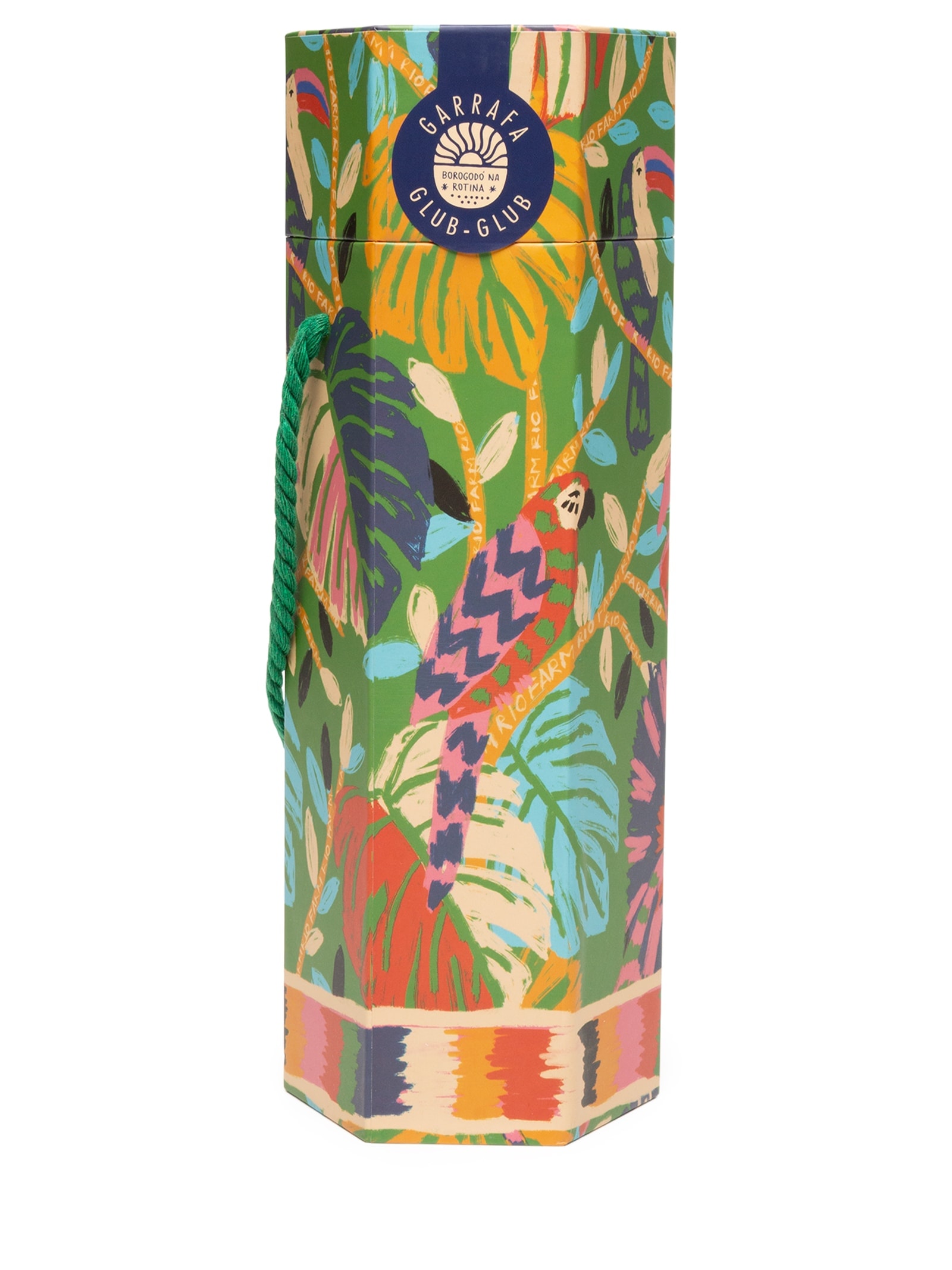 Garrafa Glub Glub 500ML Bosque Dos Pássaros Verde Farm Etc