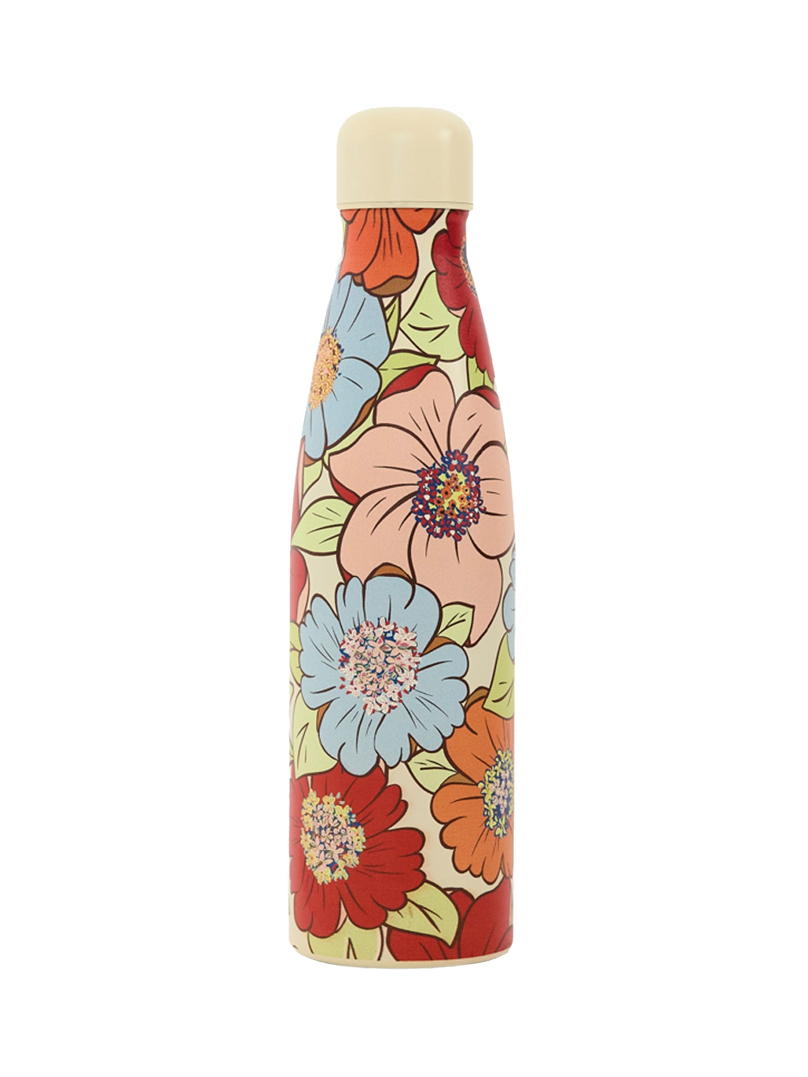 Garrafa Glub Glub 500ML Floral Carolina Branco Farm Etc
