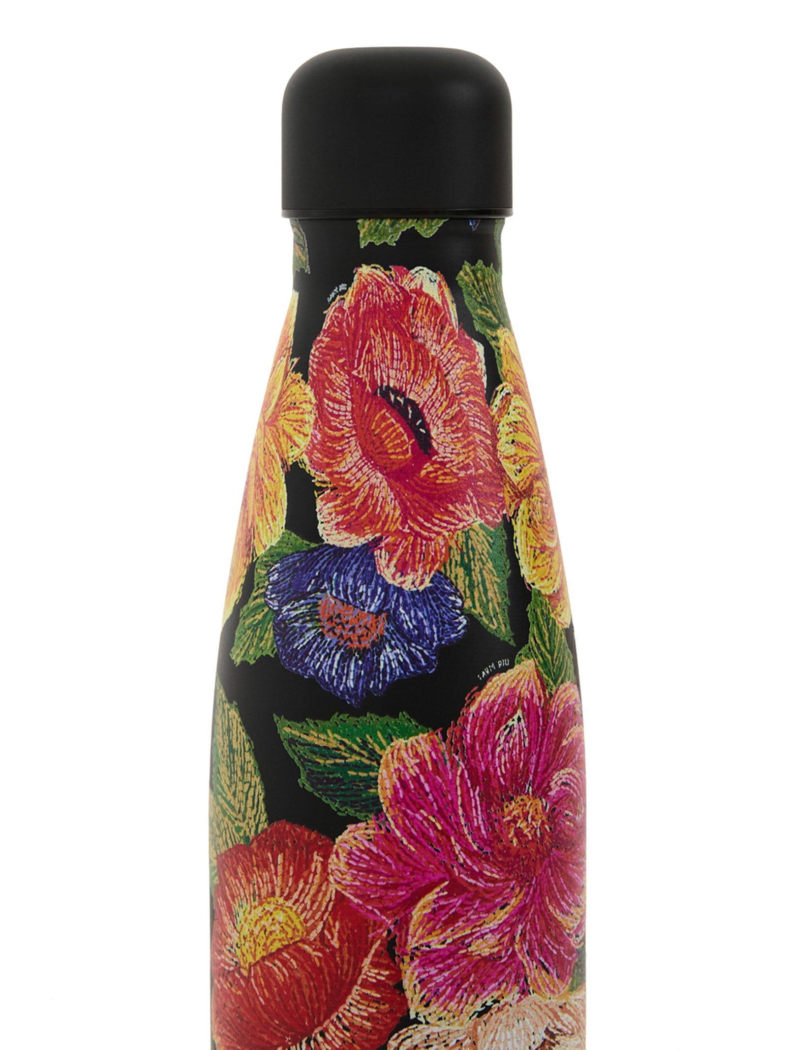 Garrafa Glub Glub 500ML Floral Paraíso Preto Farm Etc