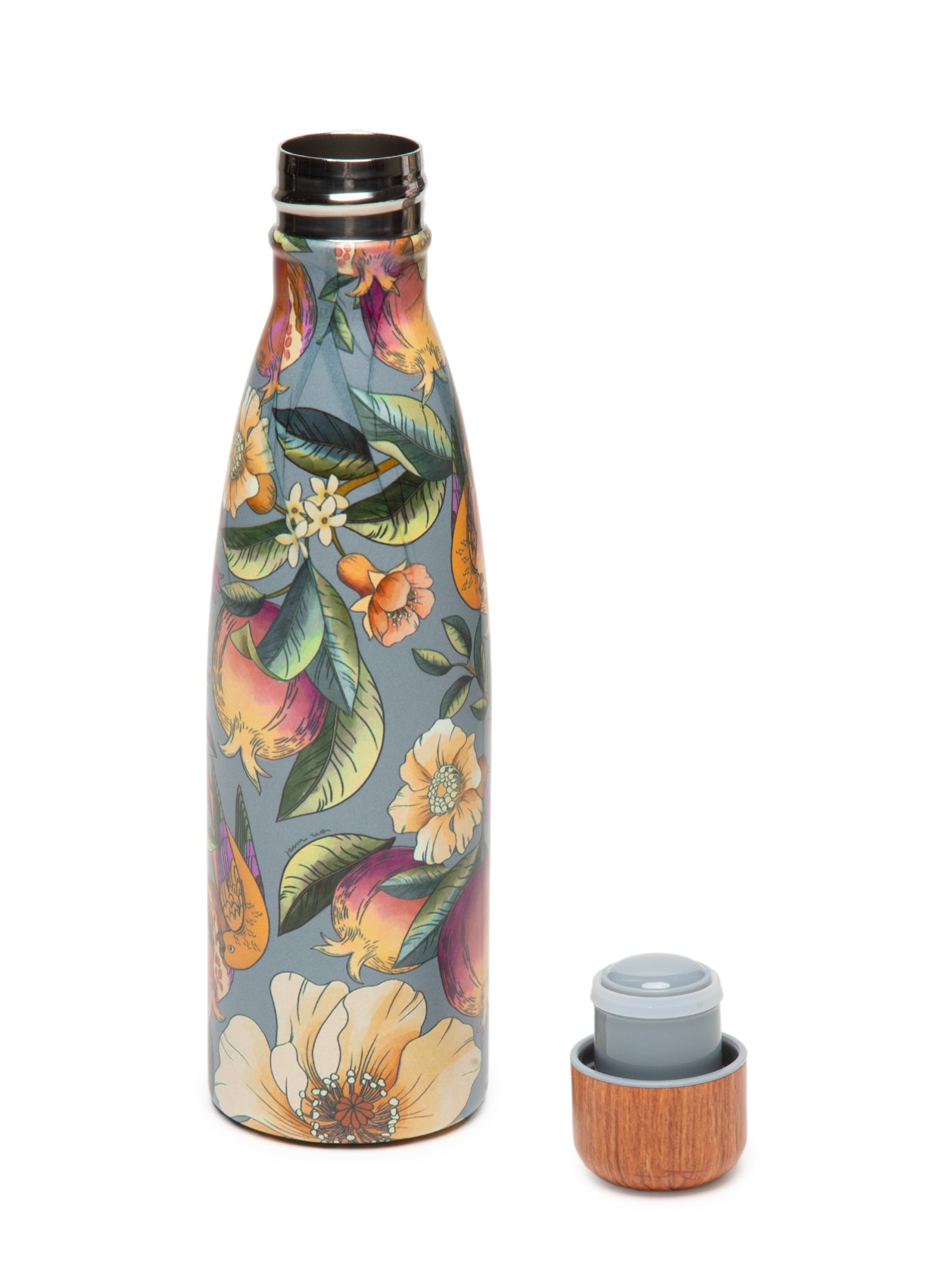 Garrafa Glub Glub 500ML Romance Em Flor Azul Farm Etc