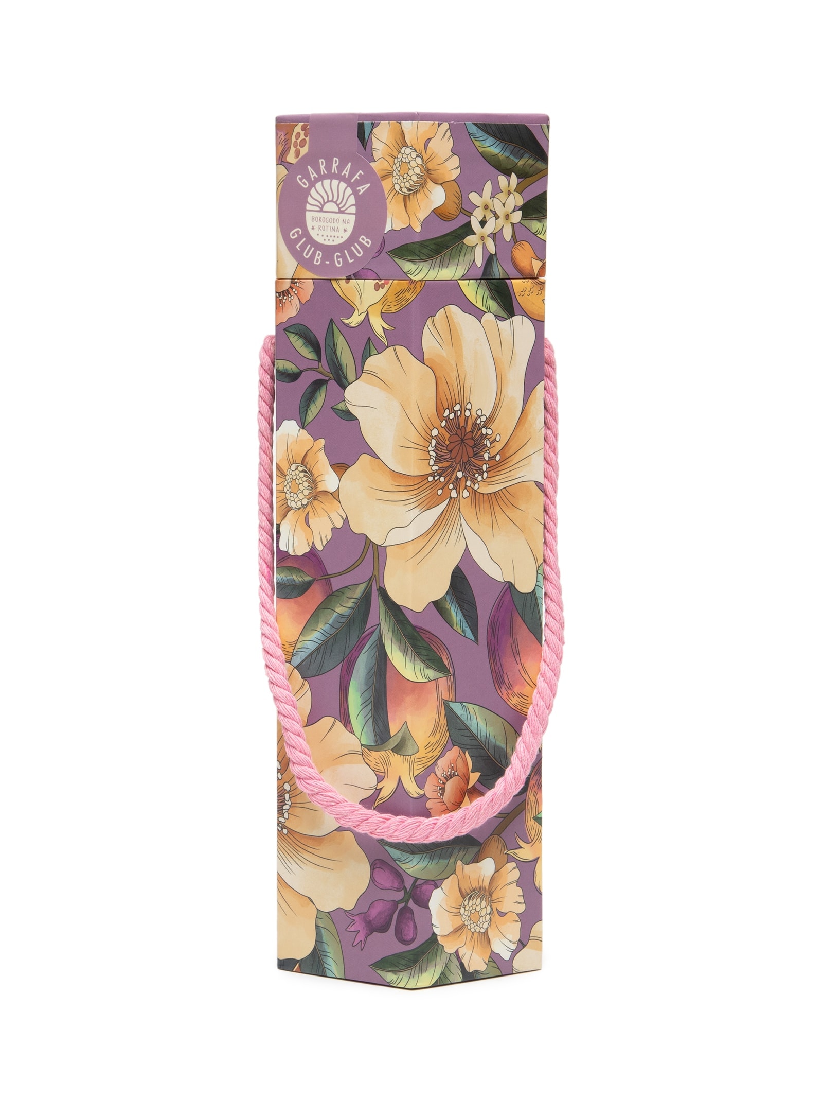 Garrafa Glub Glub 500ML Romance Em Flor Lilás Farm Etc