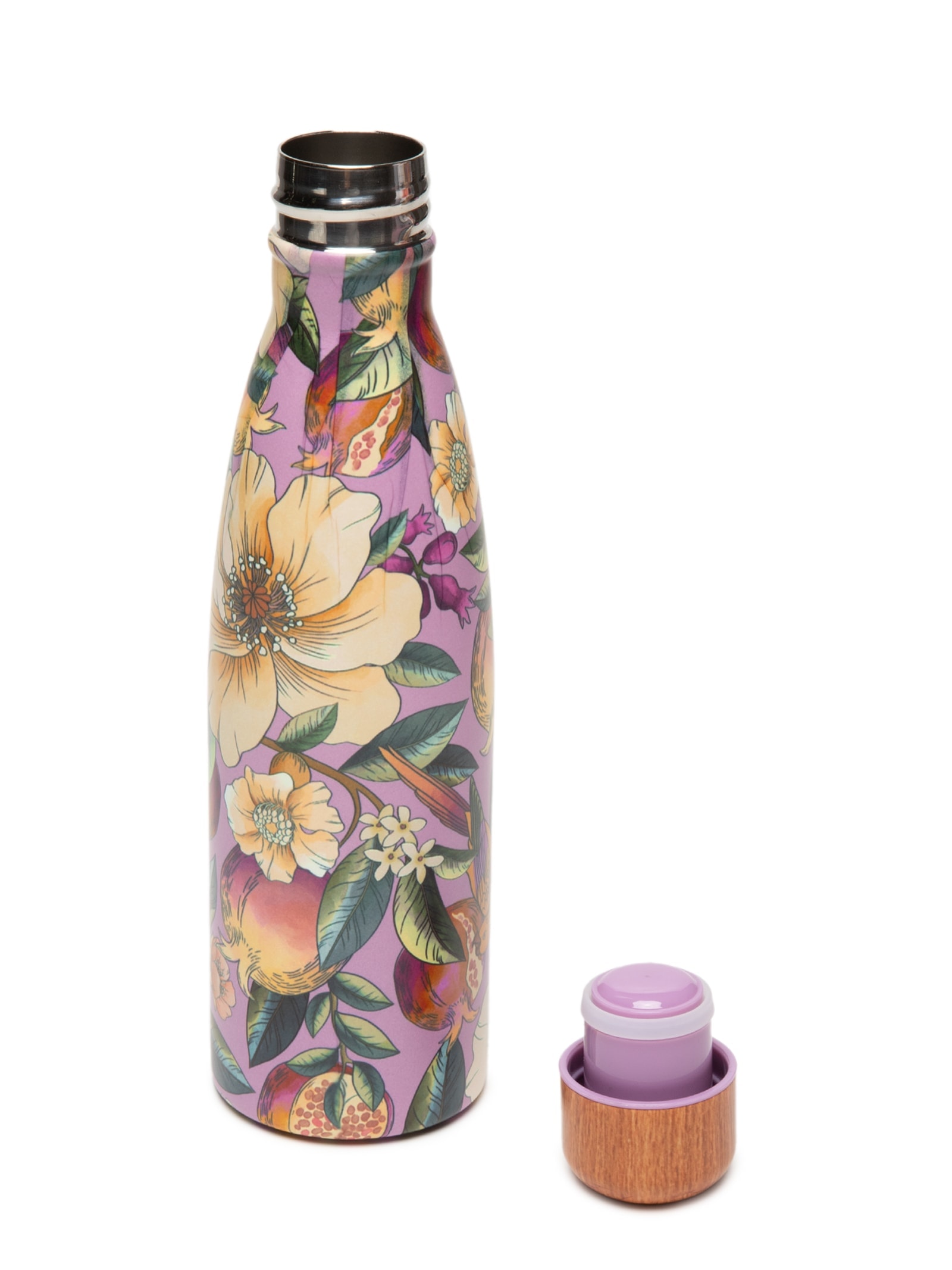 Garrafa Glub Glub 500ML Romance Em Flor Lilás Farm Etc