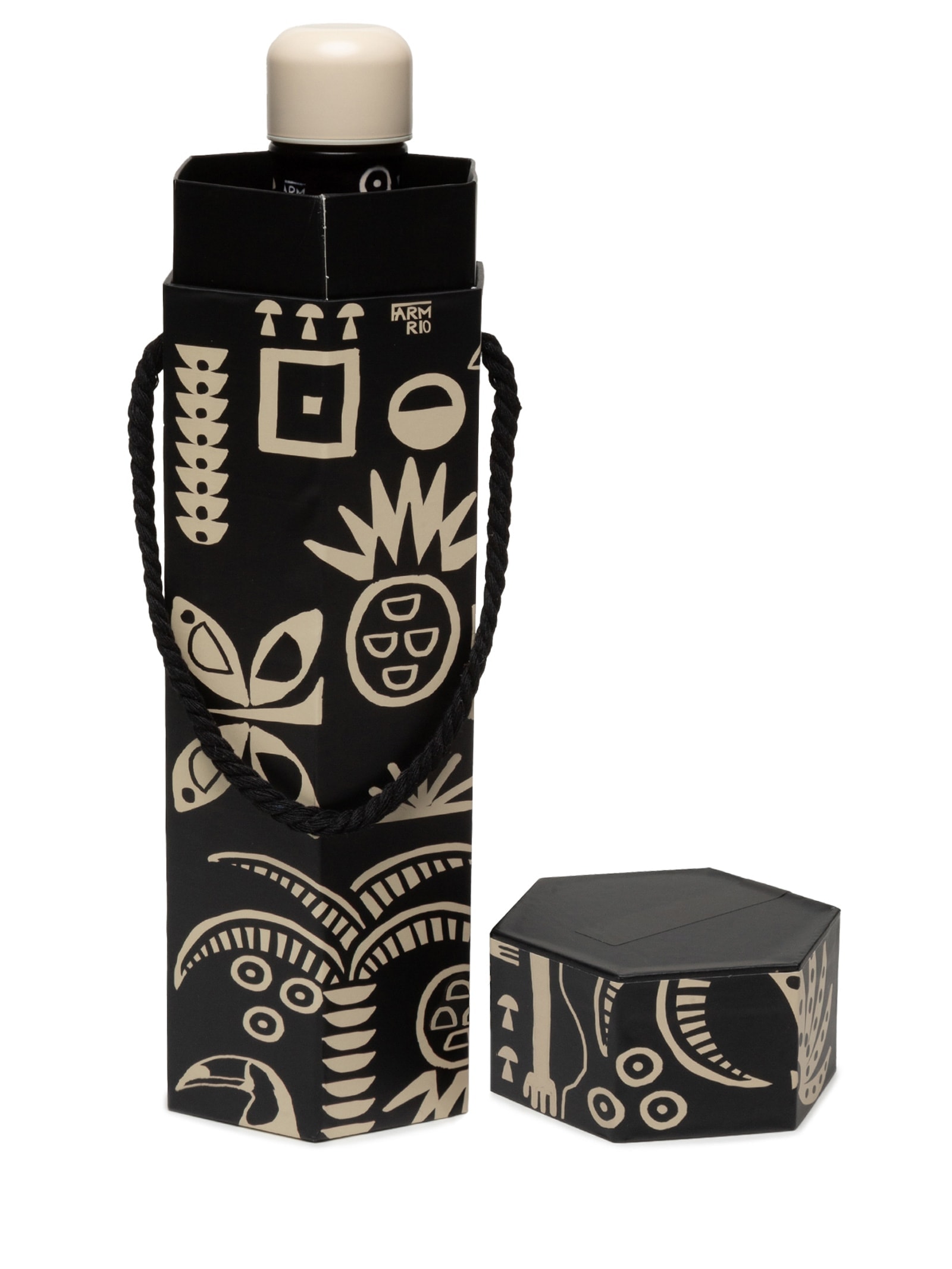 Garrafa Glub Glub 750ML Lenço Tropicano Preto Farm Etc