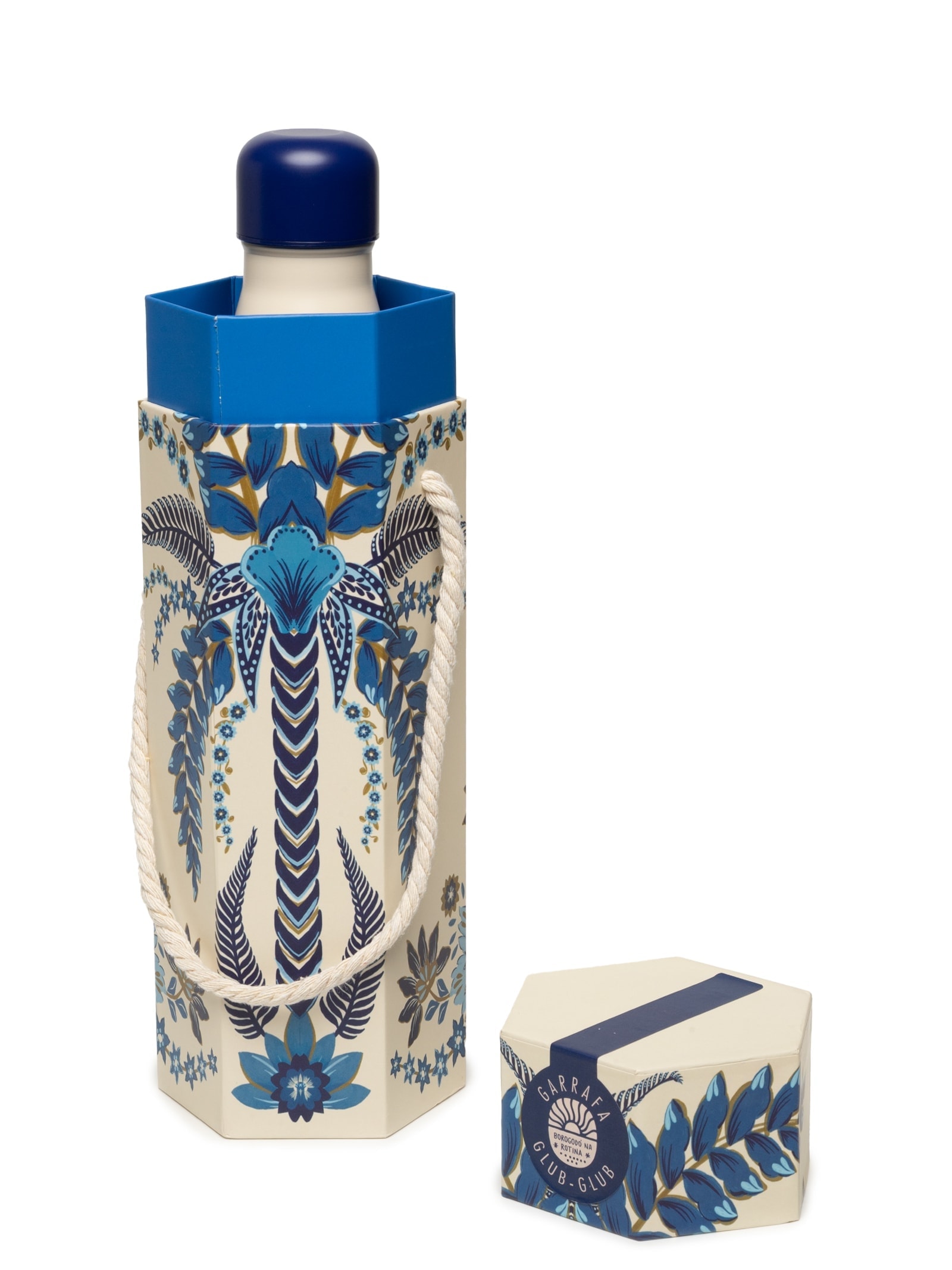 Garrafa Glub Glub Encanto Tropical 500ML Branco Farm Etc