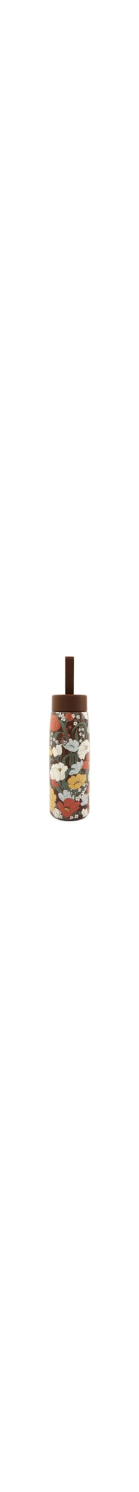 Garrafa Que Sede 500 ML Floral Bucólico - Marrom