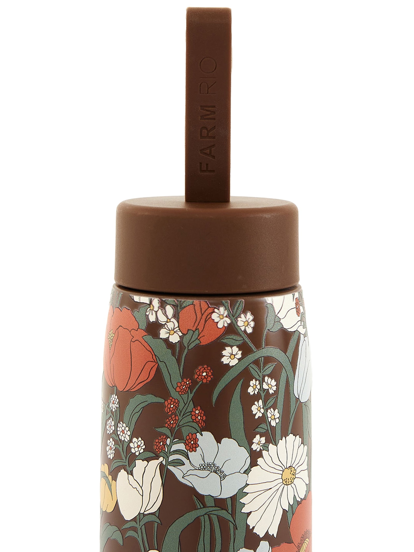 Garrafa Que Sede 500 ML Floral Bucólico Marrom Farm Etc
