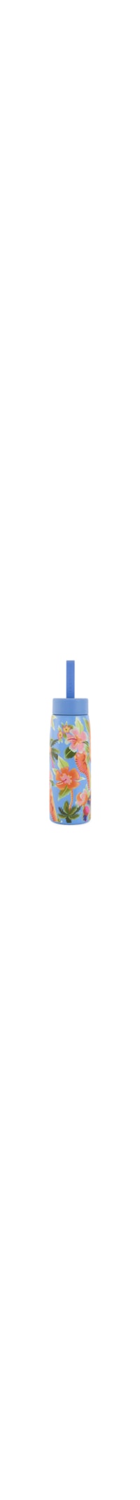 Garrafa Que Sede 500 ML Floral Hawaiano - Azul