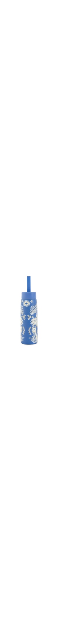 Garrafa Que Sede 500 ML Lenço Tropical - Azul