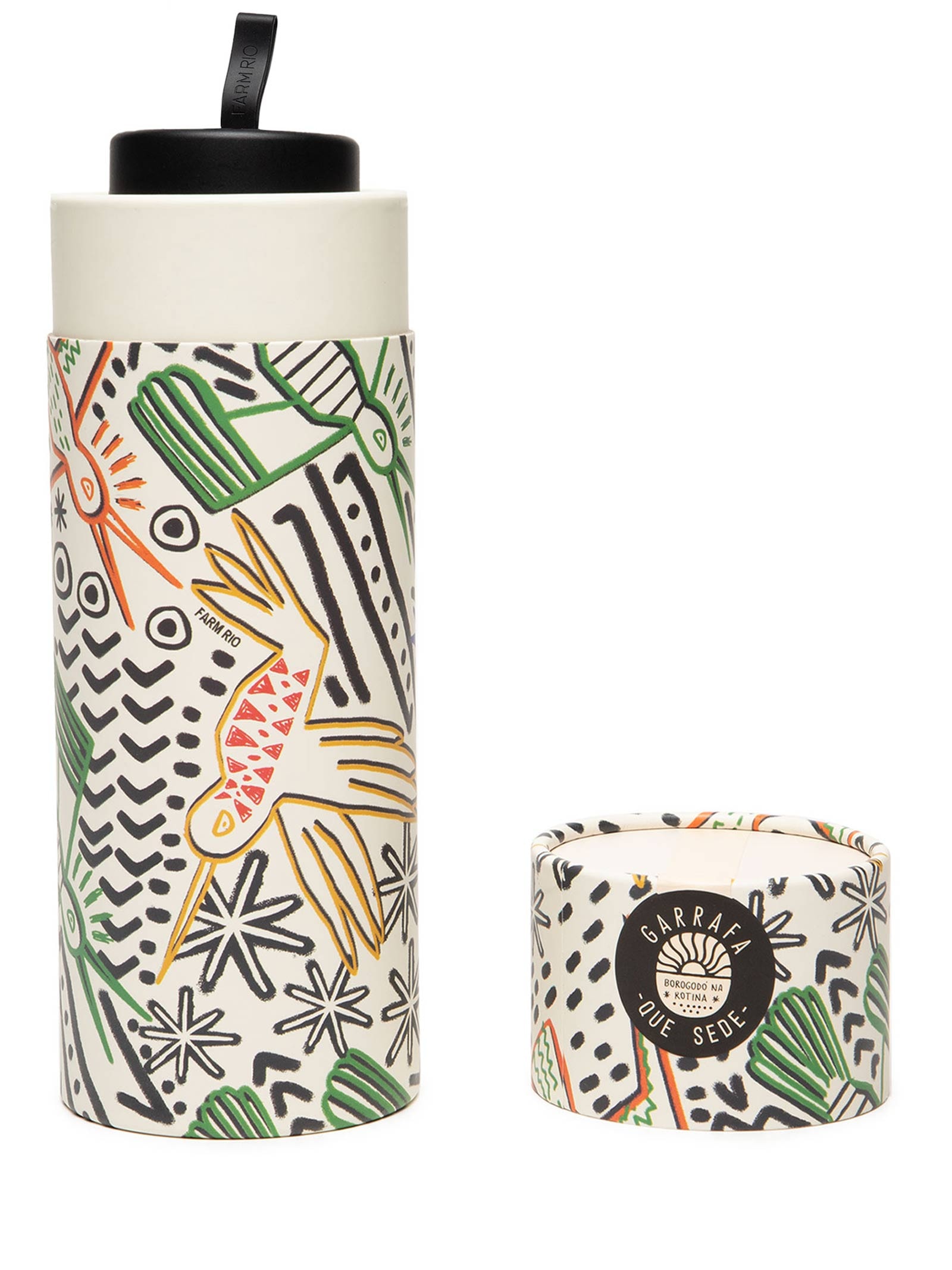 Garrafa Que Sede 500ML Beija Flor Urbano Branco Farm Etc