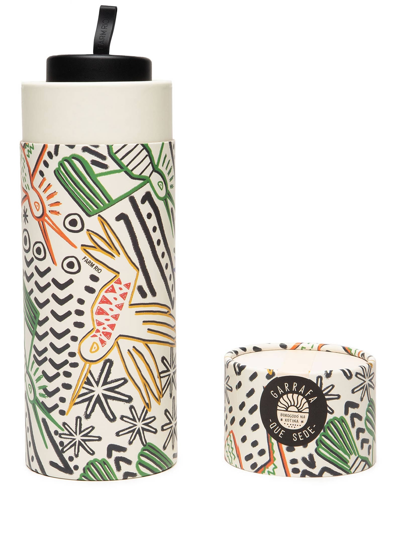 Garrafa Que Sede 500ML Beija Flor Urbano Branco Farm Etc