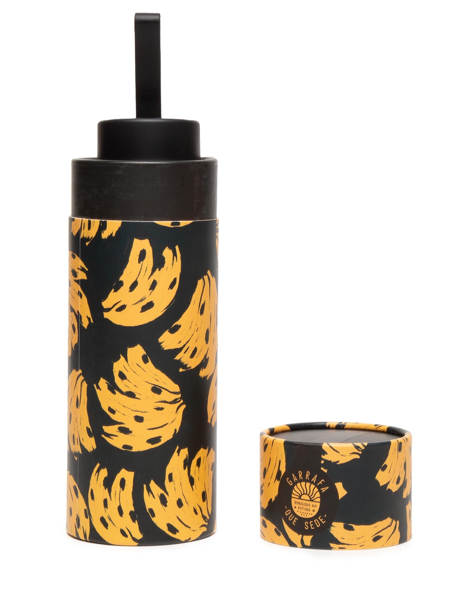 Garrafa Que Sede 500ML Bossa Banana Preto Farm Etc