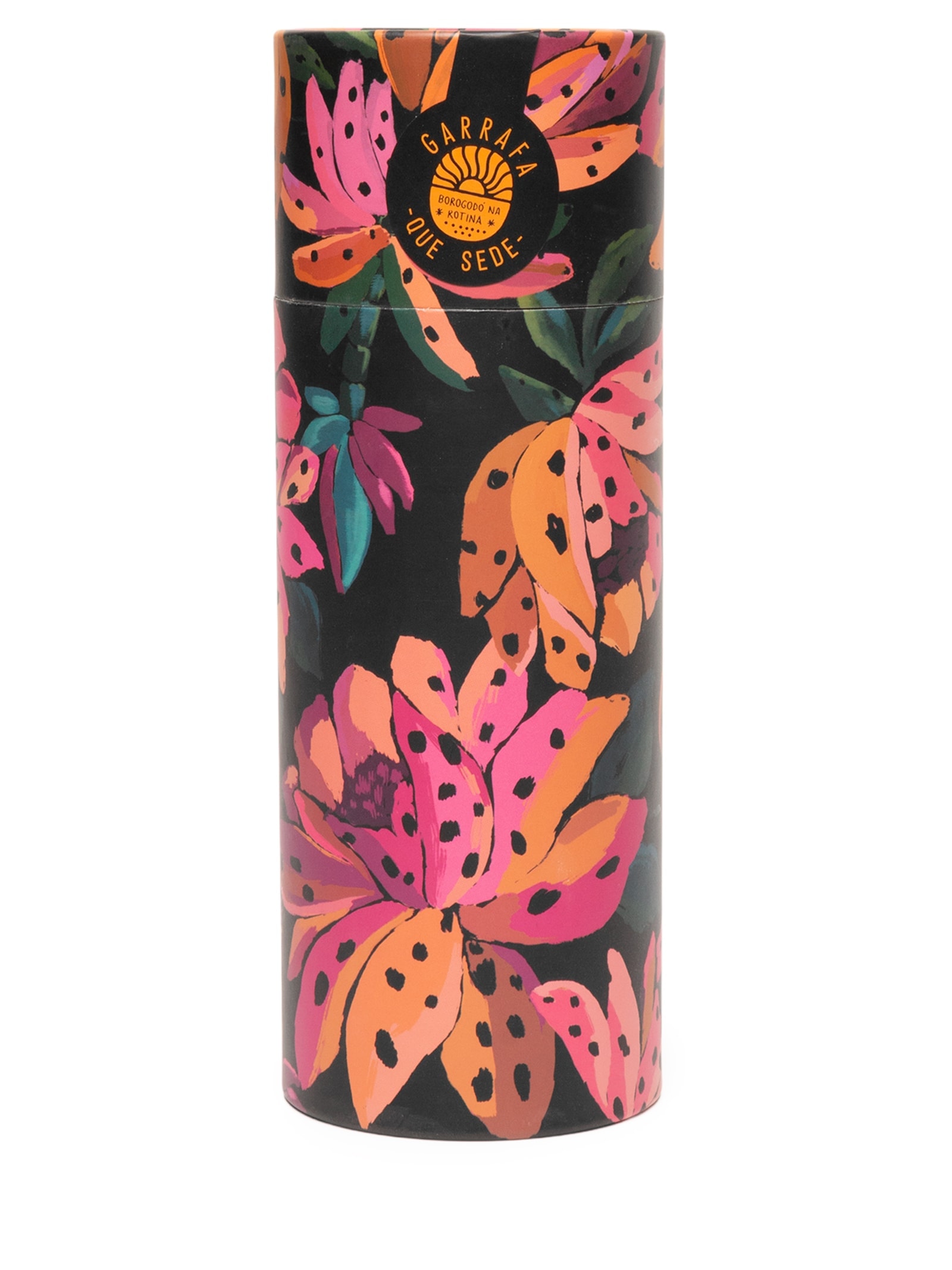 Garrafa Que Sede 500ML Flor De Banana Preto Farm Etc