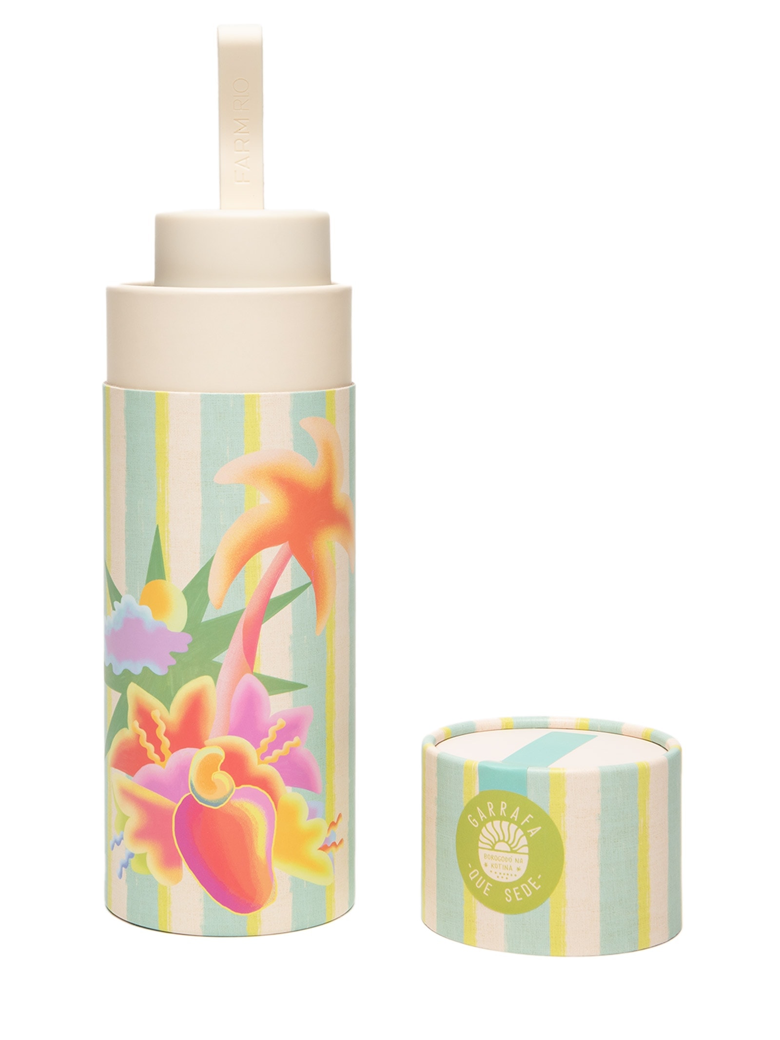 Garrafa Que Sede 500ML Gráfico Tropi Verde Farm Etc