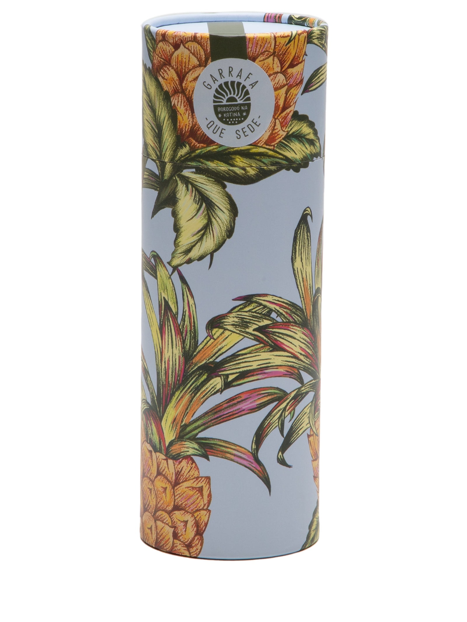 Garrafa Que Sede 500ml Suco de Abacaxi Branco Farm Etc