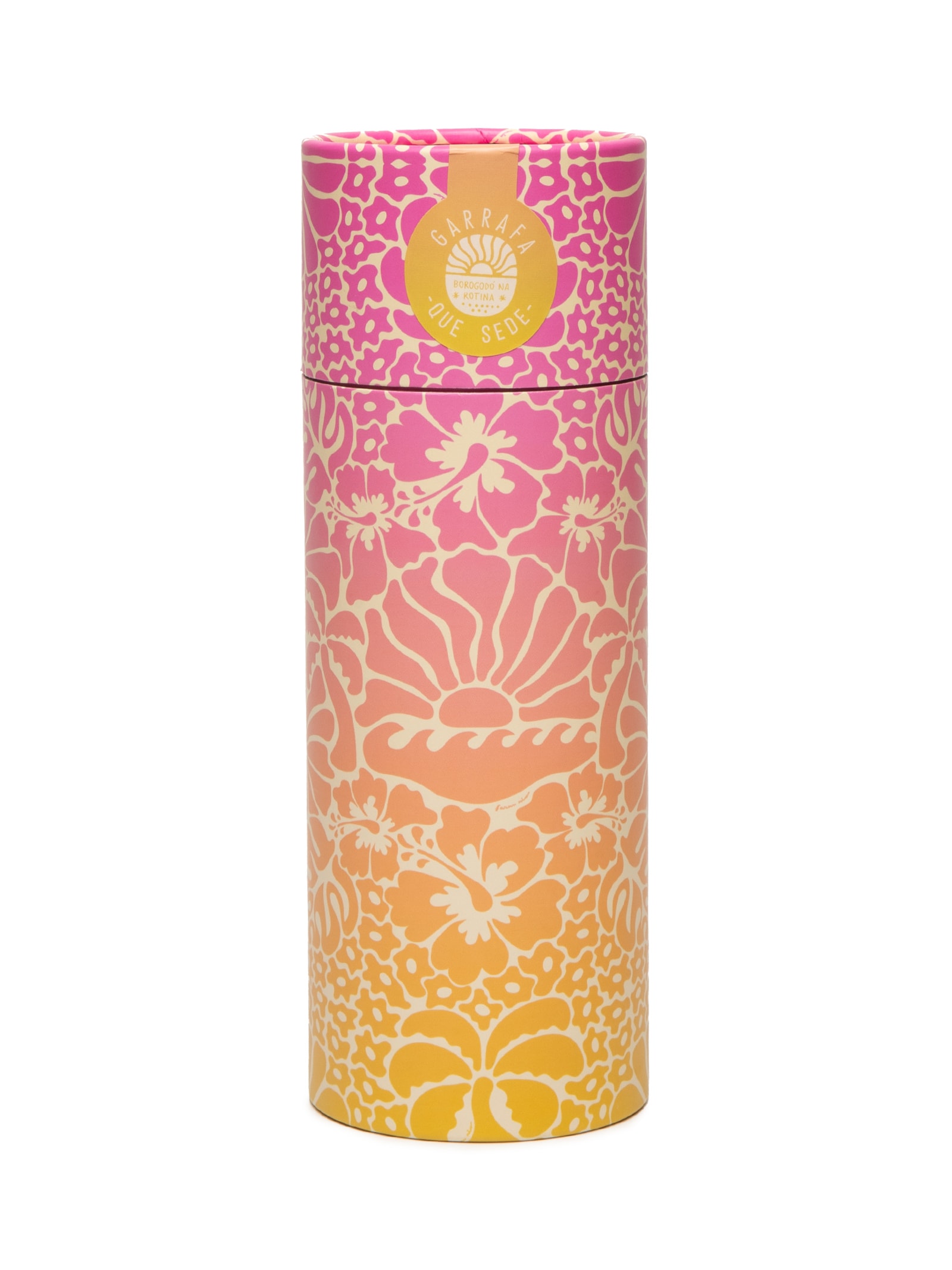 Garrafa Que Sede 500ML Sunset Yoga Rosa Farm Etc