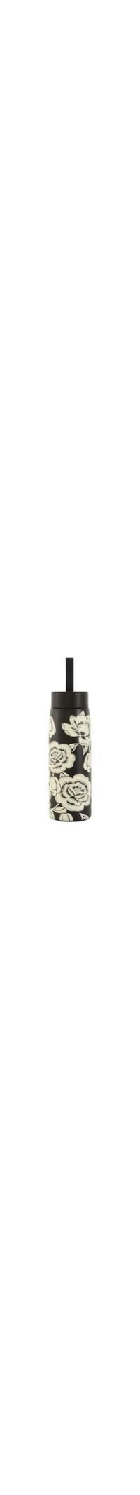 Garrafa Que Sede 750ML Floral Caju - Preto