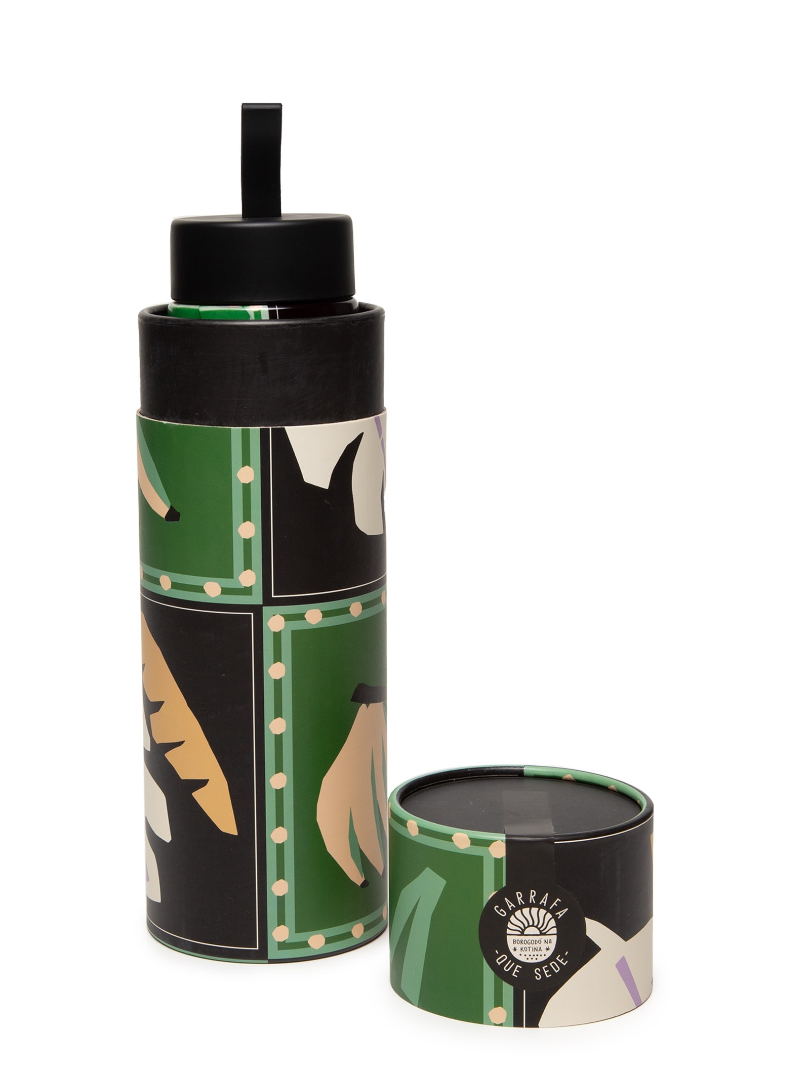 Garrafa Que Sede 750ML Lenço Brasil Verde Farm Etc