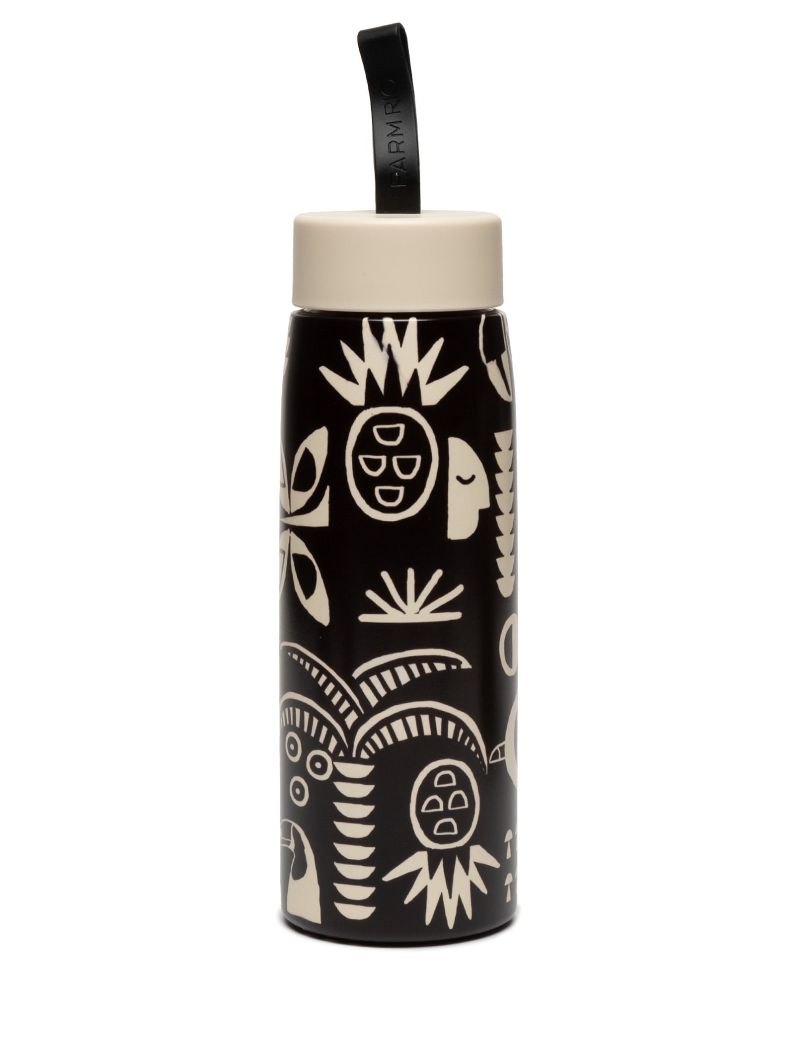 Garrafa Que Sede 750ML Lenço Tropicano Preto Farm Etc